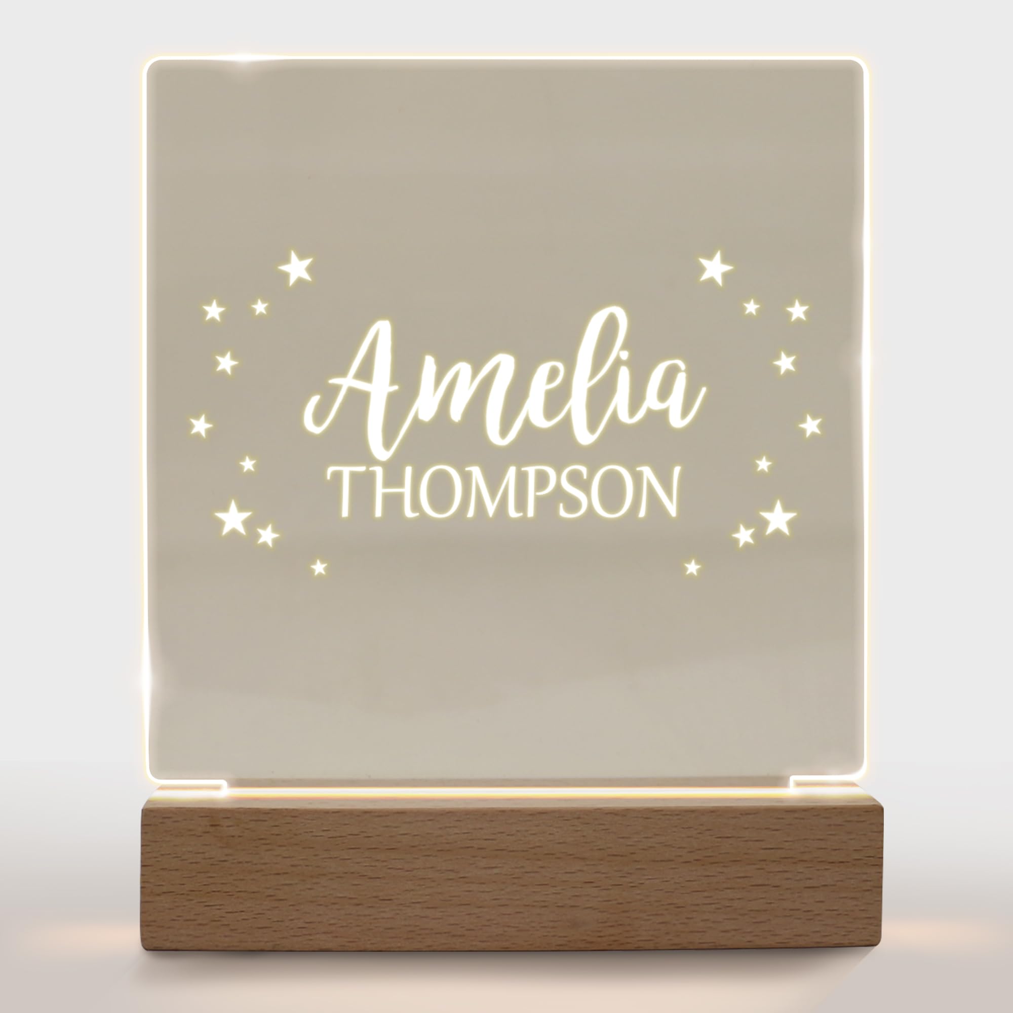 Personalized Night Light For Kids Girls Boys Customized Gifts For Baby Nursery Bedroom Decor Stars