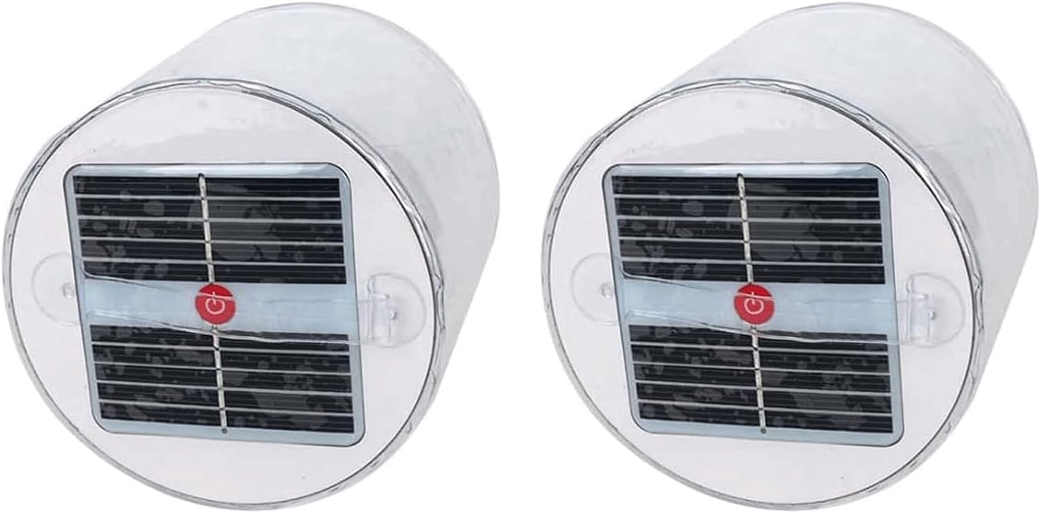 Eeghurt Solar Inflatable Lights 2 Pack - Waterproof LED Camping Lanterns, Model 1.1, Matte Finish
