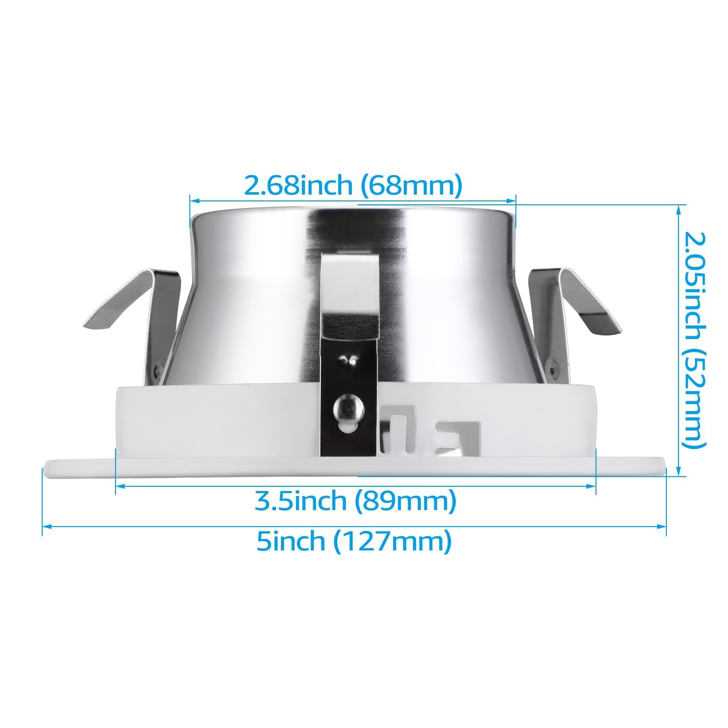 Torchstar 12-Pack 4 Inch Brighter Classic Recessed Can Light Trim, Metal Step Baffle Trim, Fit Halo/Juno Remodel Recessed Housin