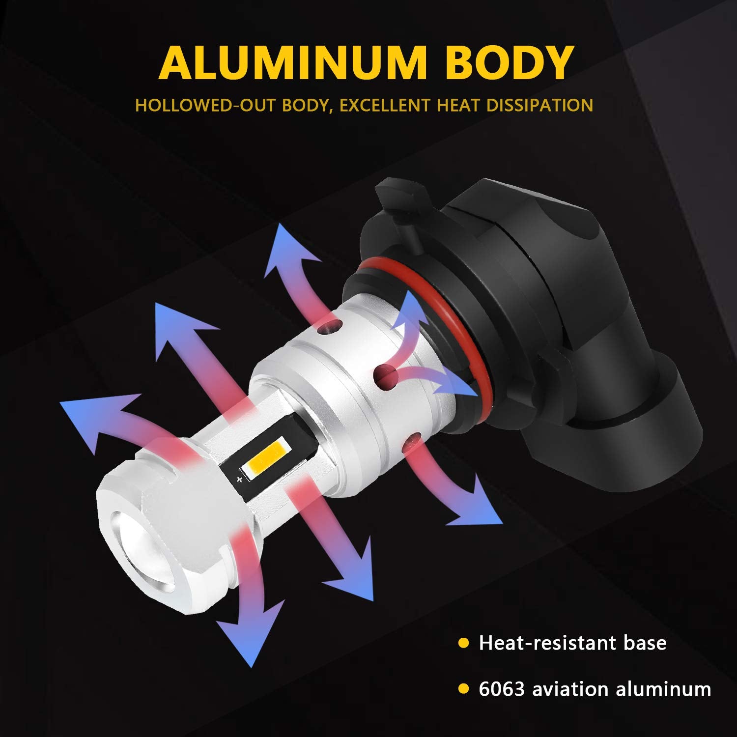 Phinlion 9006 Yellow Fog Light Bulbs 3800 Lumens Super Bright Hb4 9006Ll Led Bulb Replacement For Car Truck Suv Fog Lights Or Dr