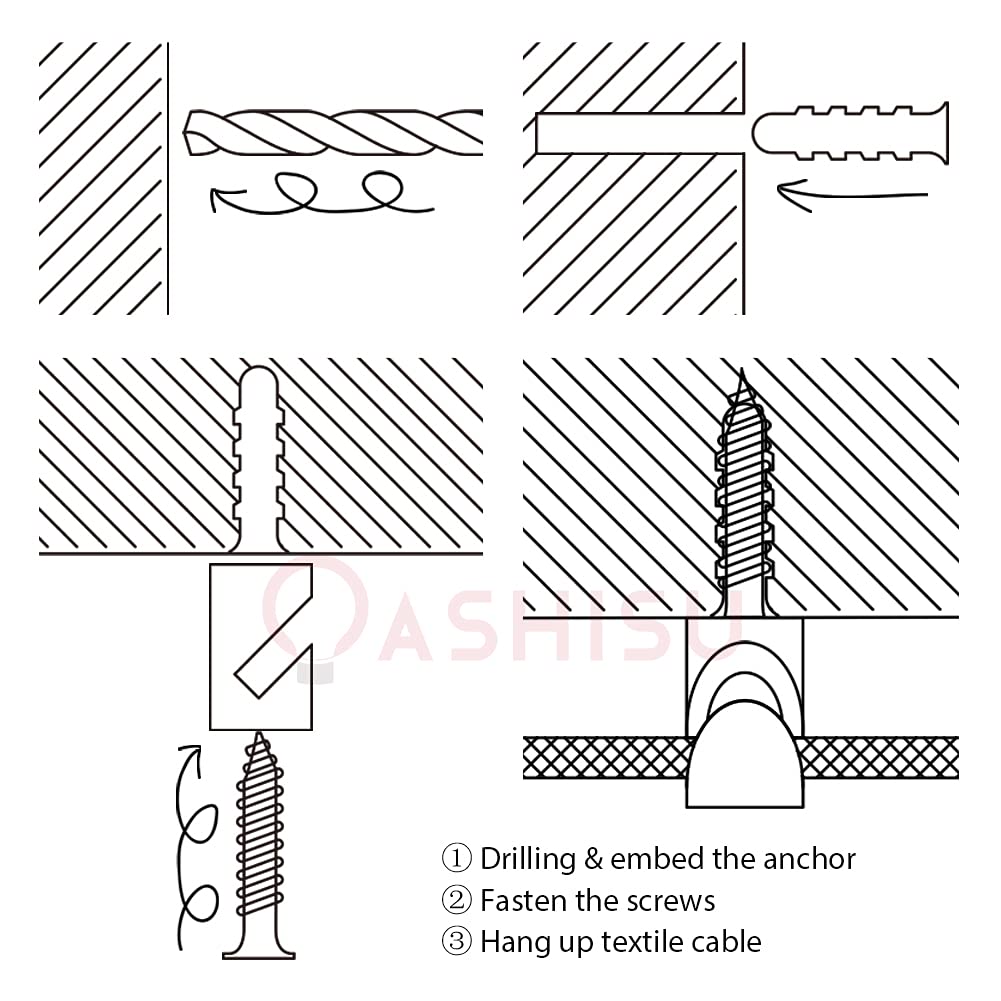 Oashisu Swag Pendant Hook 5 Pack Black Lamp Hook For Chandelier Ceiling Lights, Wall Hanging, Textile Cable Wire Holder Clips Ma