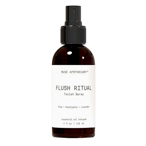 Muse Bath Apothecary Flush Ritual - Aromatic  Refreshing Toilet Spray, Use Before You Go, 4 Oz, Infused With Natural Essential O