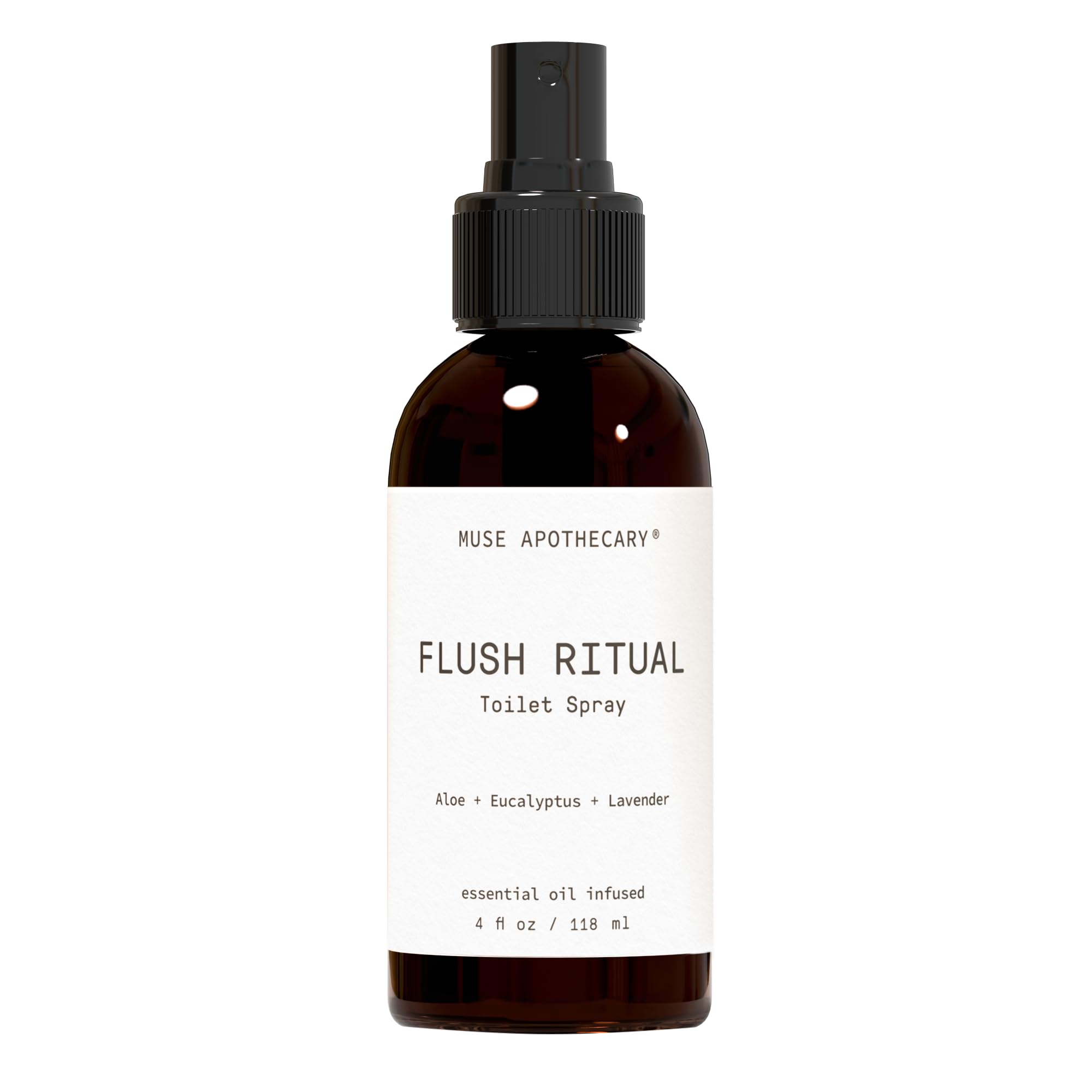 Muse Bath Apothecary Flush Ritual - Aromatic  Refreshing Toilet Spray, Use Before You Go, 4 Oz, Infused With Natural Essential O
