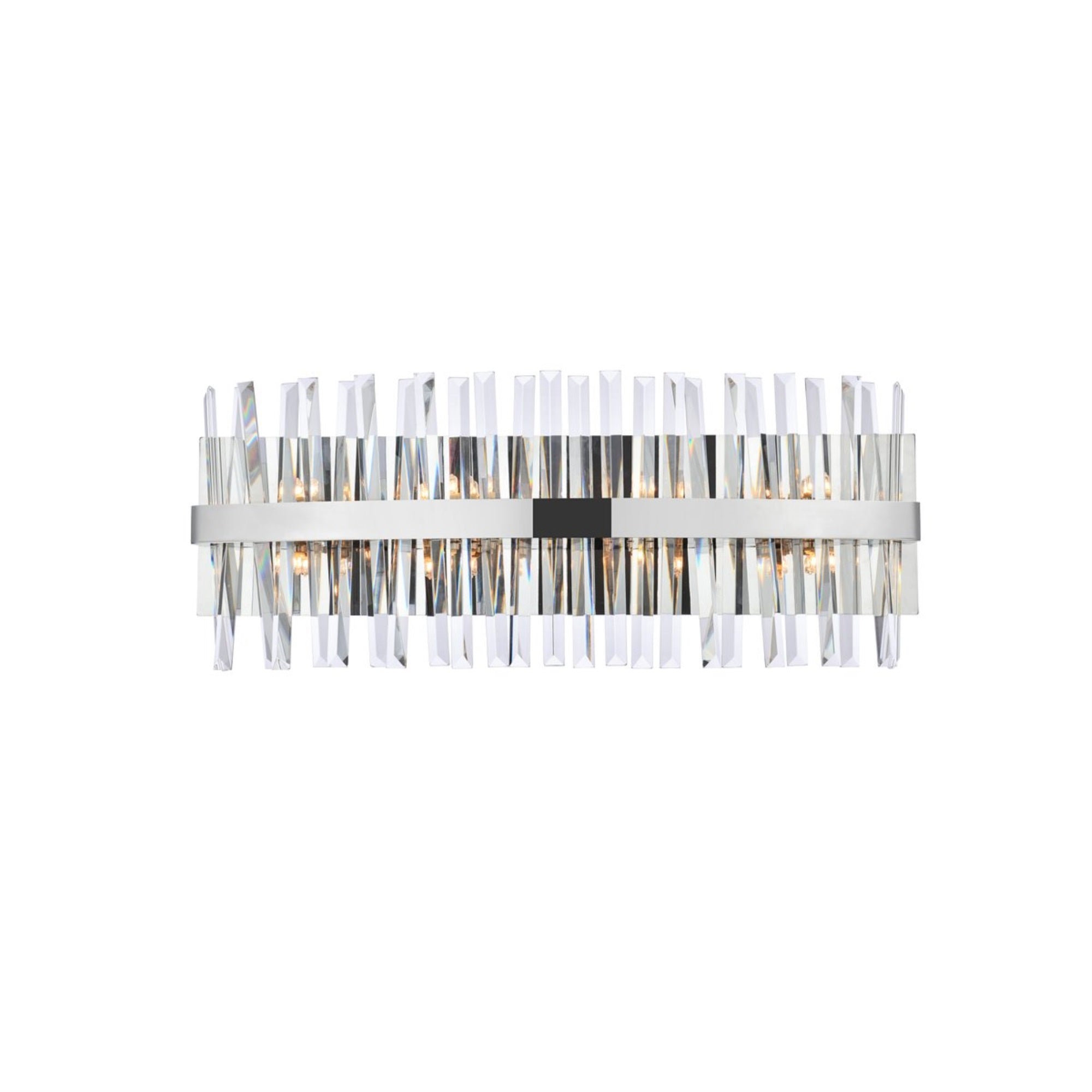 Serephina 30 inch crystal bath sconce in chrome