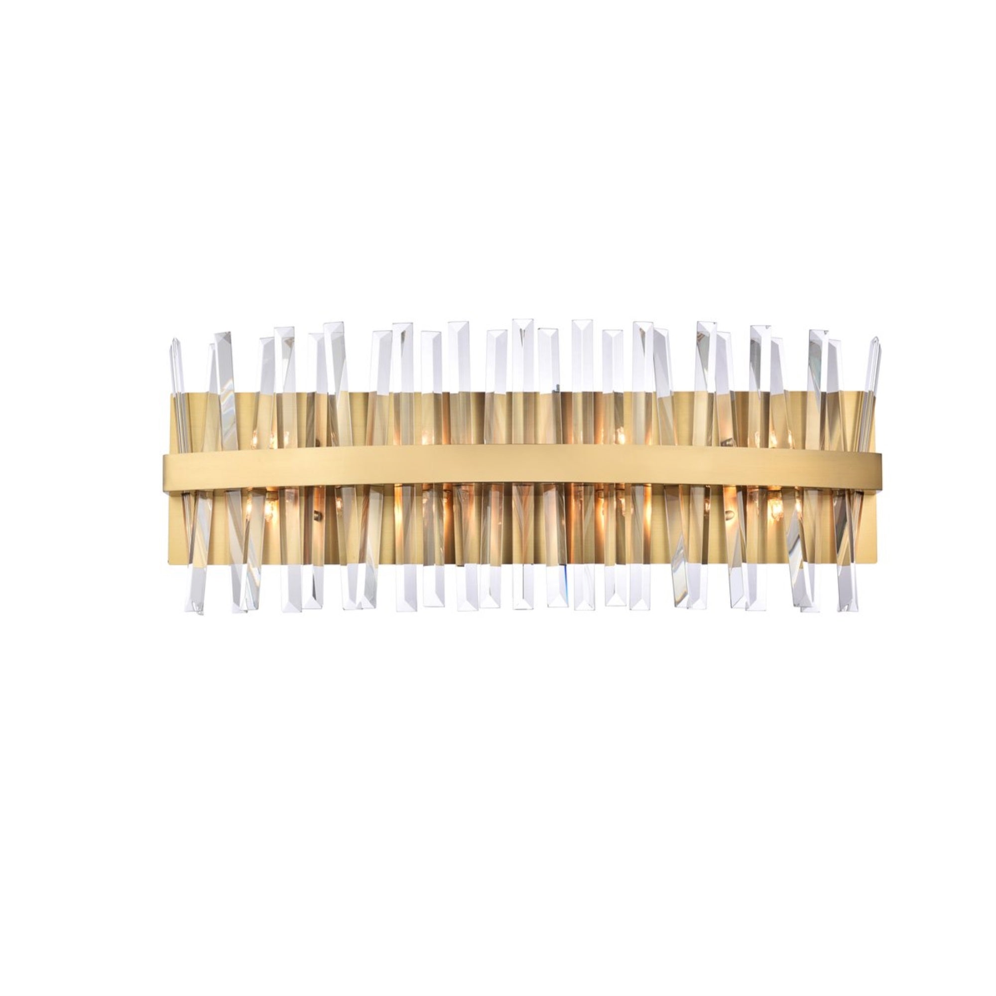 Serephina 30 inch crystal bath sconce in satin gold