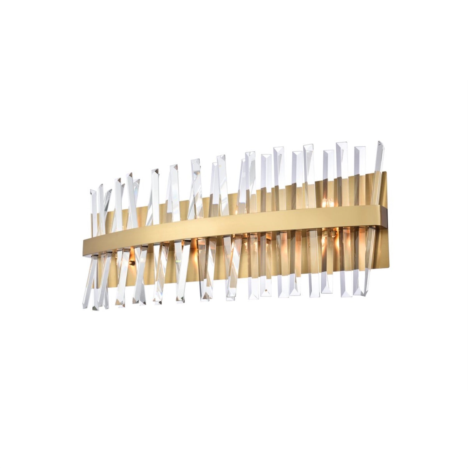 Serephina 30 inch crystal bath sconce in satin gold