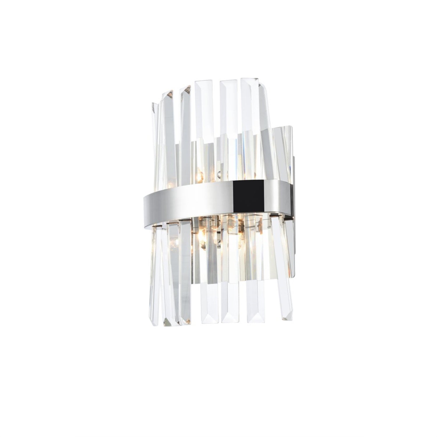 Elegant Lighting Serephina Bath Sconce, 8 Inch, Crystal & Iron, Chrome, Model 6200W8C