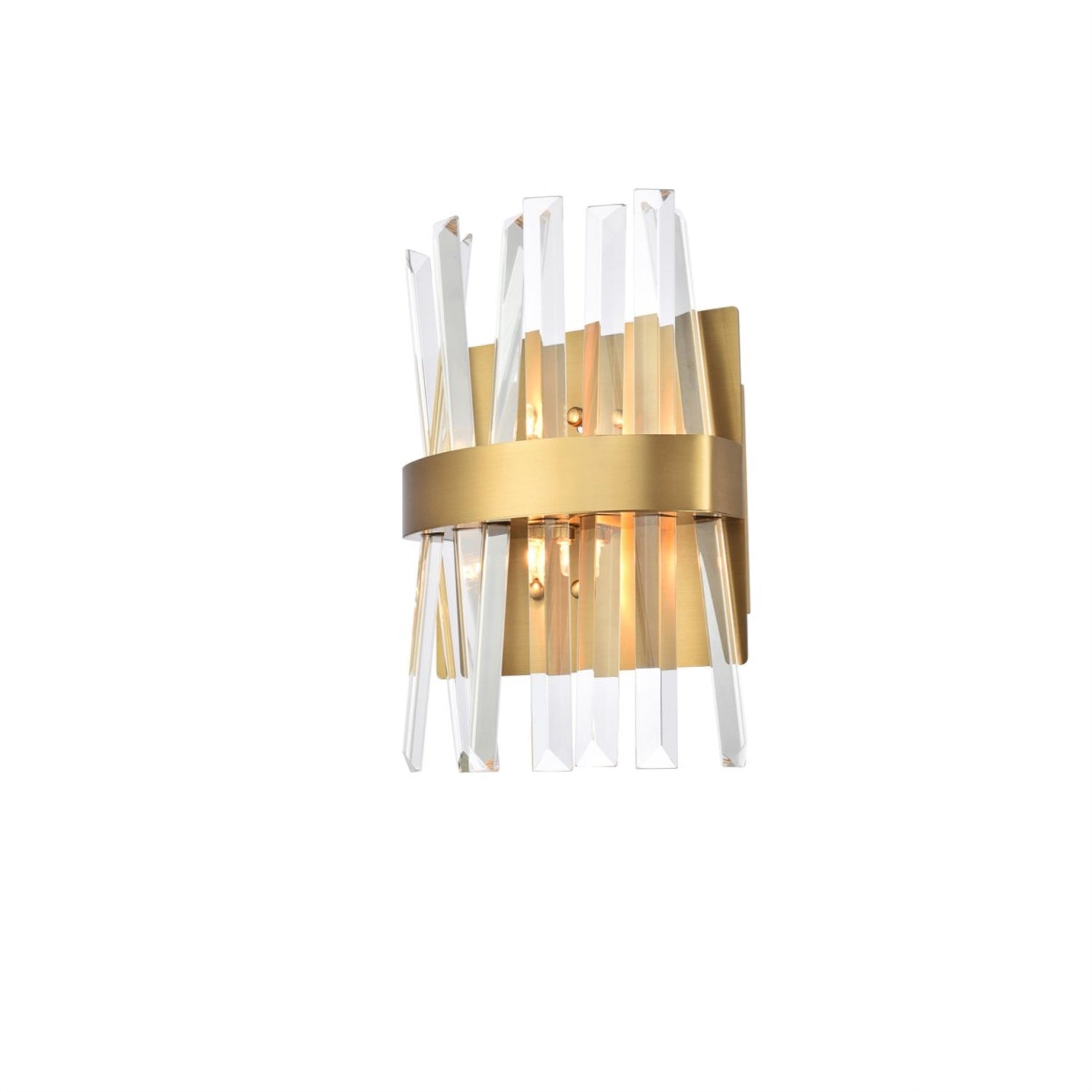 Serephina 8 inch crystal bath sconce in satin gold