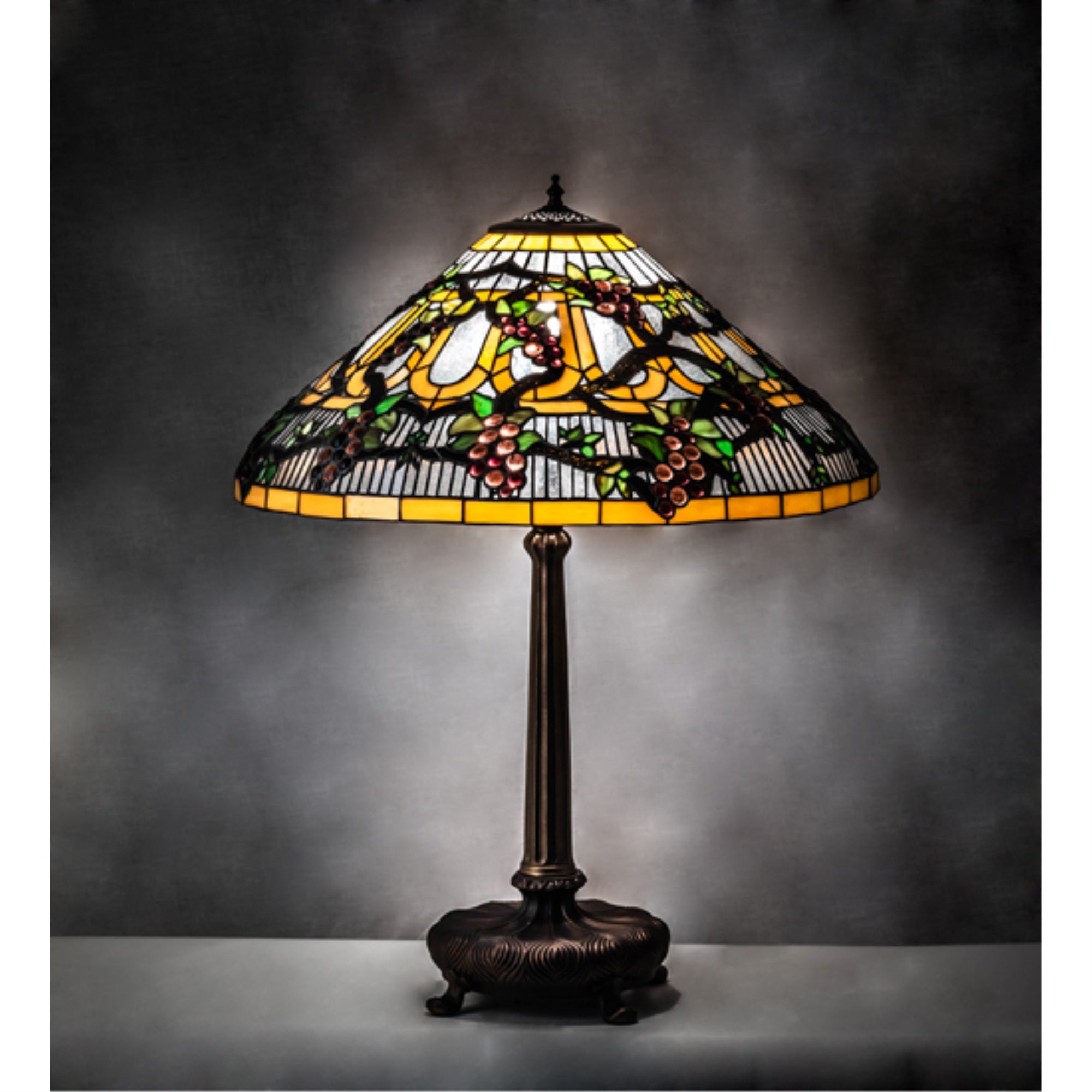 31 inch High Jeweled Grape Table Lamp