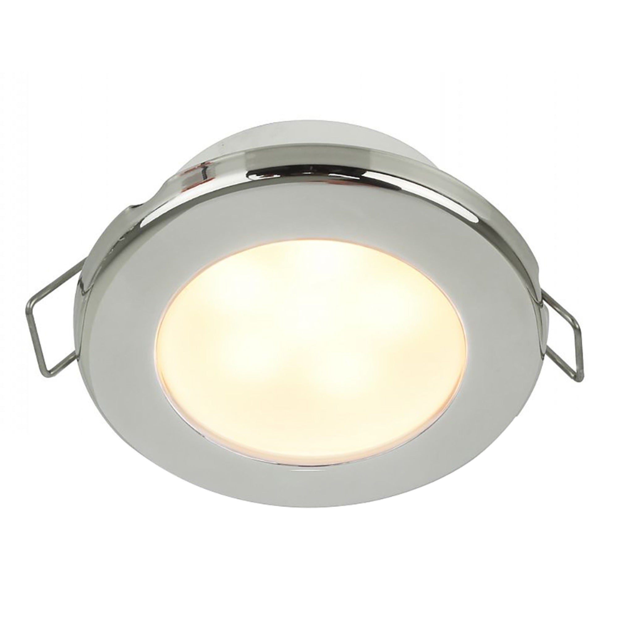 Hella Marine Euroled 75 3" Round Spring Mount Down Light - Warm White Led - Stainless Steel Rim - 24V