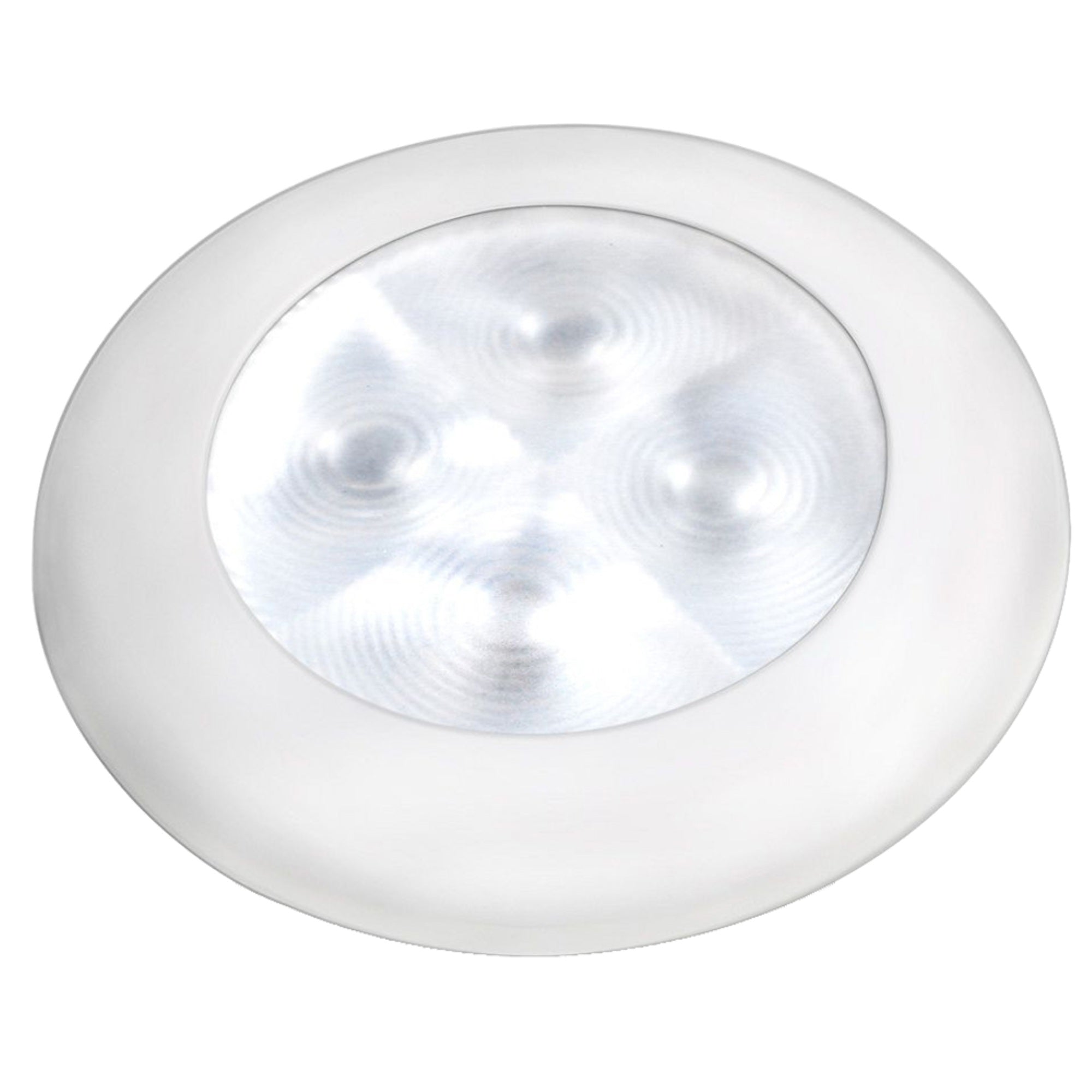 Hella Marine Slim Line LED Round Courtesy Lamp - White LED, Plastic Bezel, 12V, Model 2XT 980 500-541