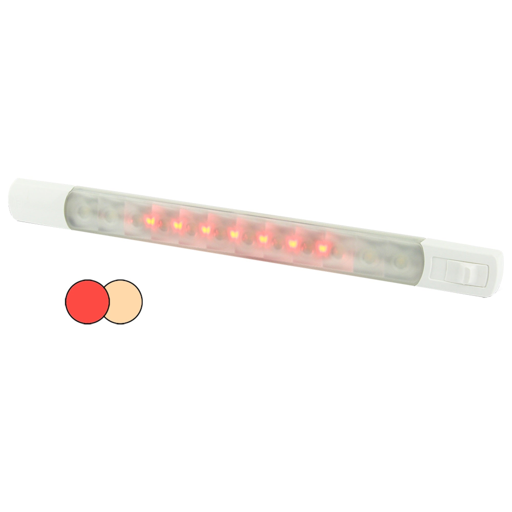 Hella Marine Surface Strip Light with Switch - Warm White/Red LEDs - 12V - Model 2JA 958 121-101 - One Size