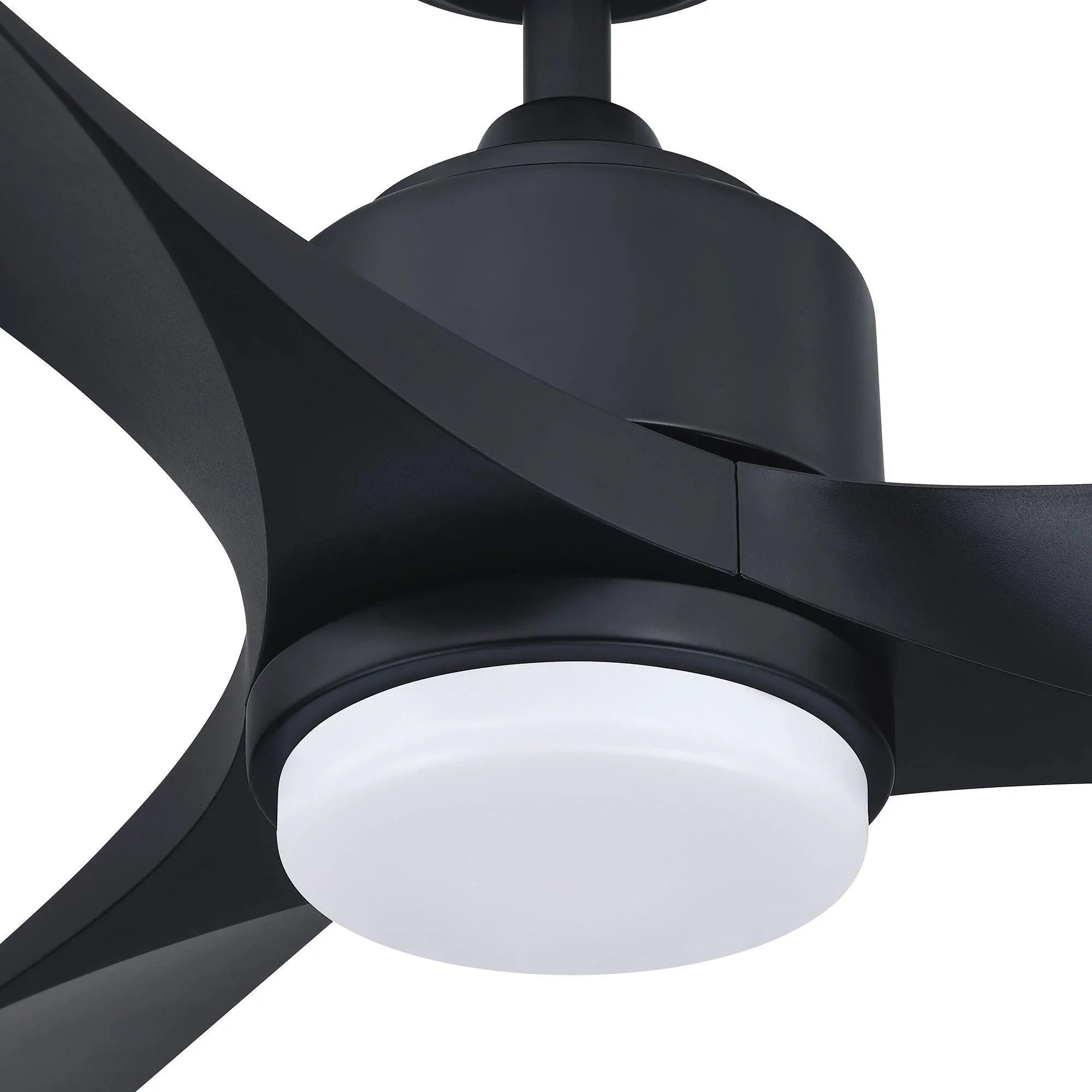 66'' Misael Propeller Integrated Led Indoor Modern Black Ceiling Fan with Remote And Light Kit Included