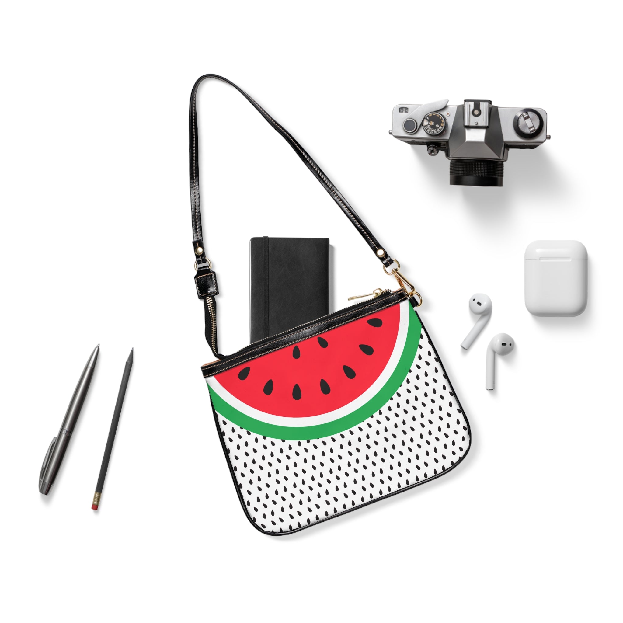 Watermelon Shoulder Bag — Small Leather Crossbody Purse