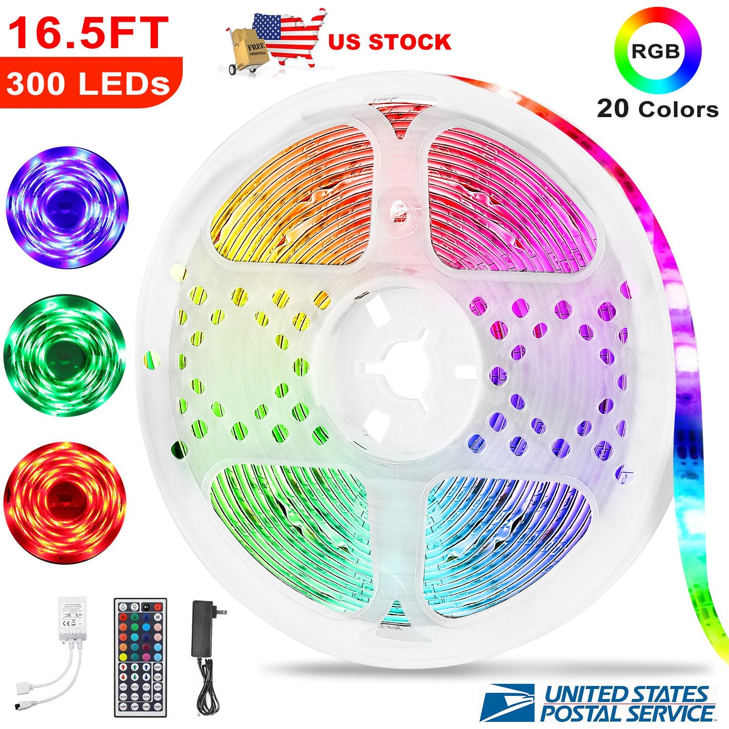 Gpct [Waterproof Bright Led String Lights W/Low Power Consumption. 20 Diff. Color Options/5 Diff. Light Patterns, Speed/Remote Control- Bedroom/Patio/Home/Garden/Wedding/Restaurant/Party/Decoration