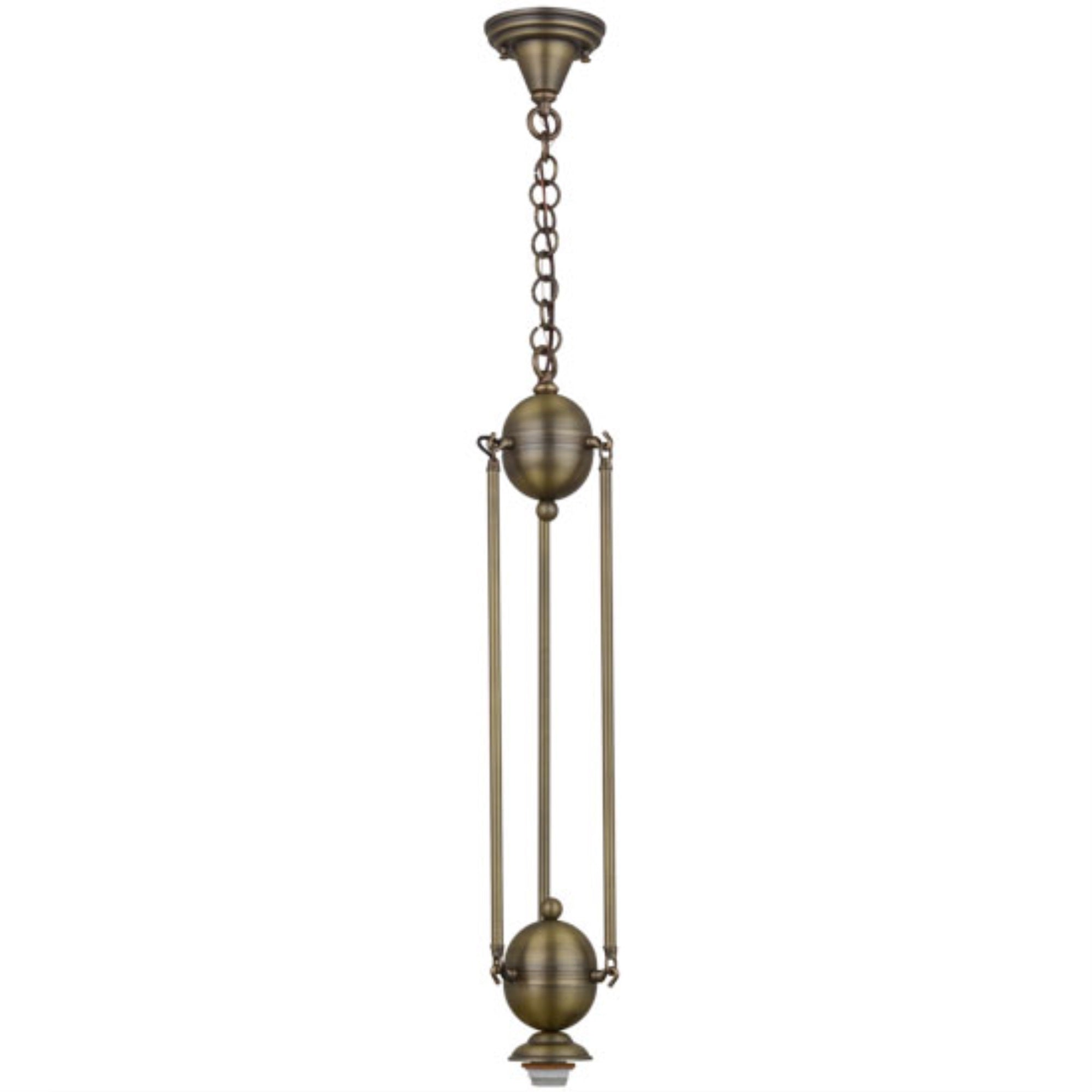 Meyda Tiffany One Light Pendant, Antique Brass Finish, 6in Width, Model 666611, Metal Construction