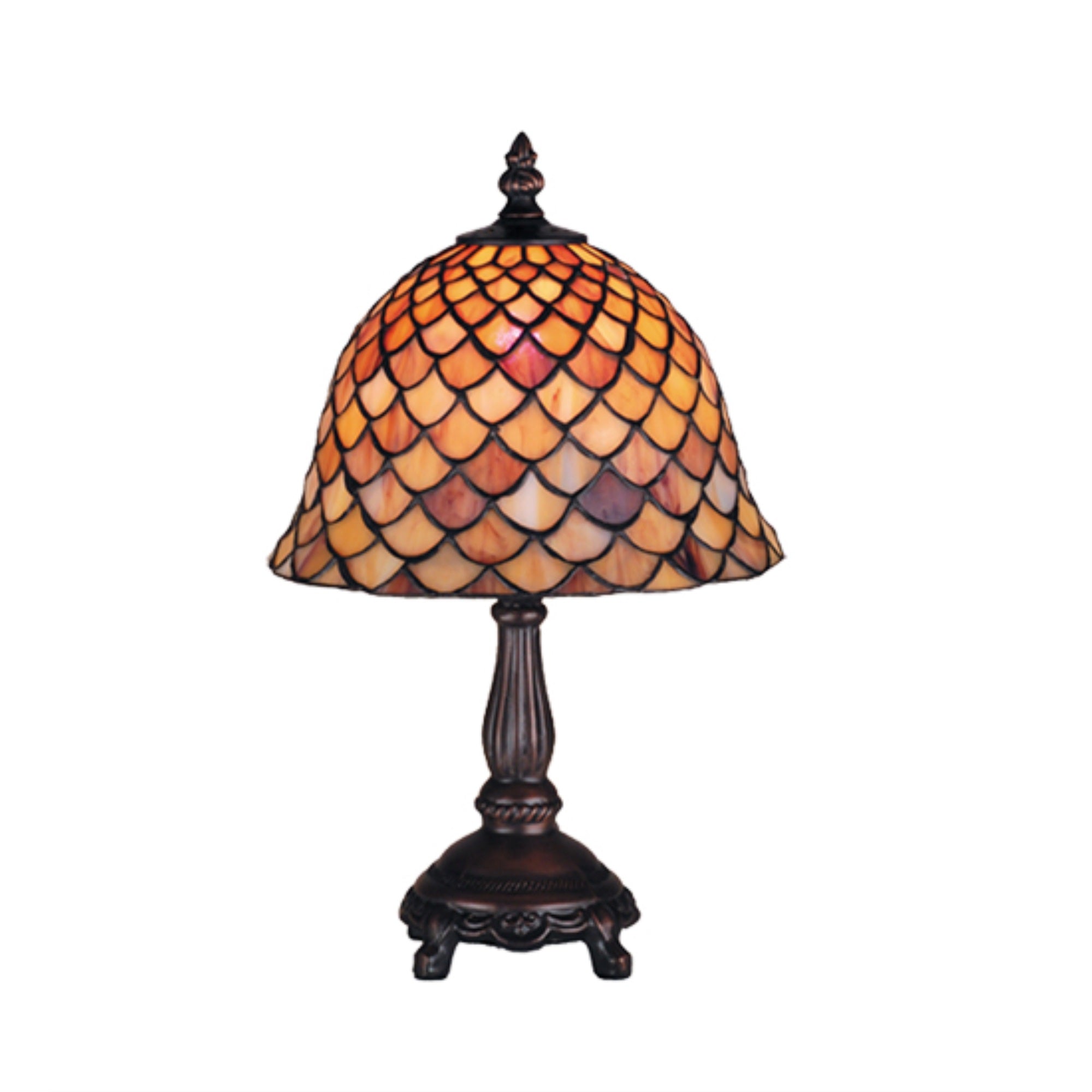 13.5 inchH Tiffany Fishscale Mini Lamp