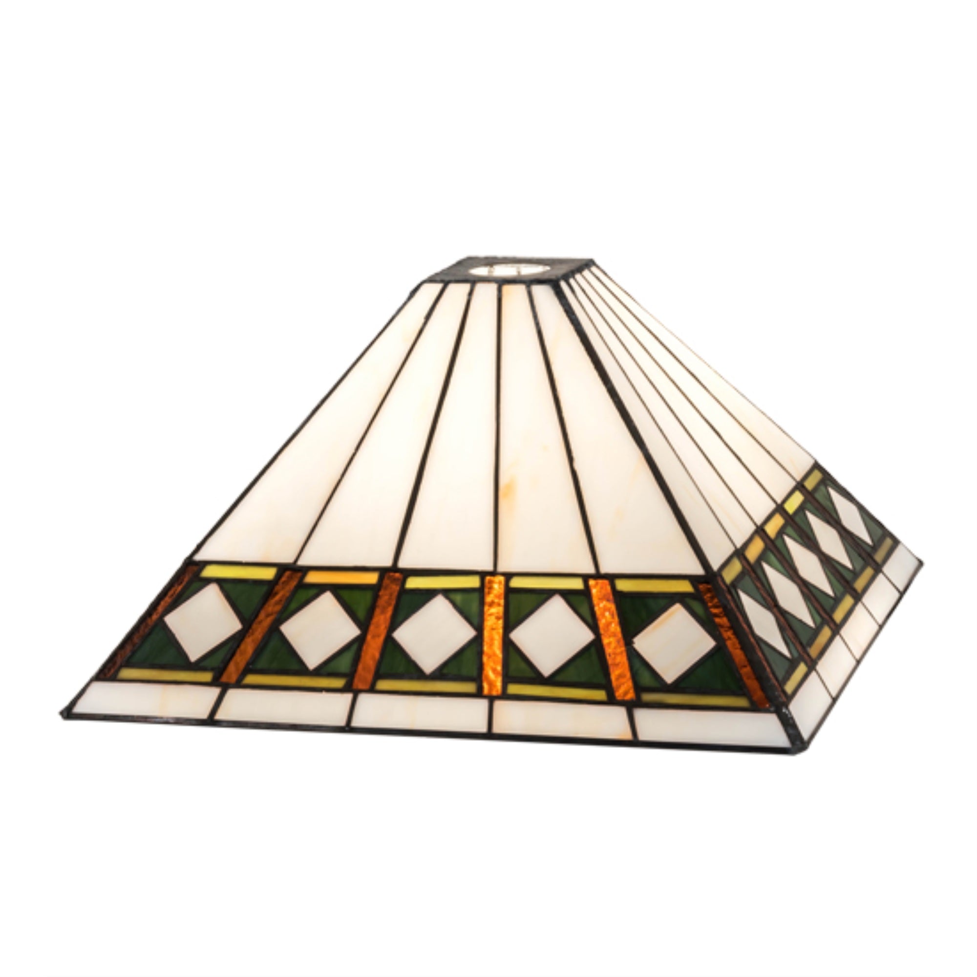 14 inch Square Diamond Band Mission Shade