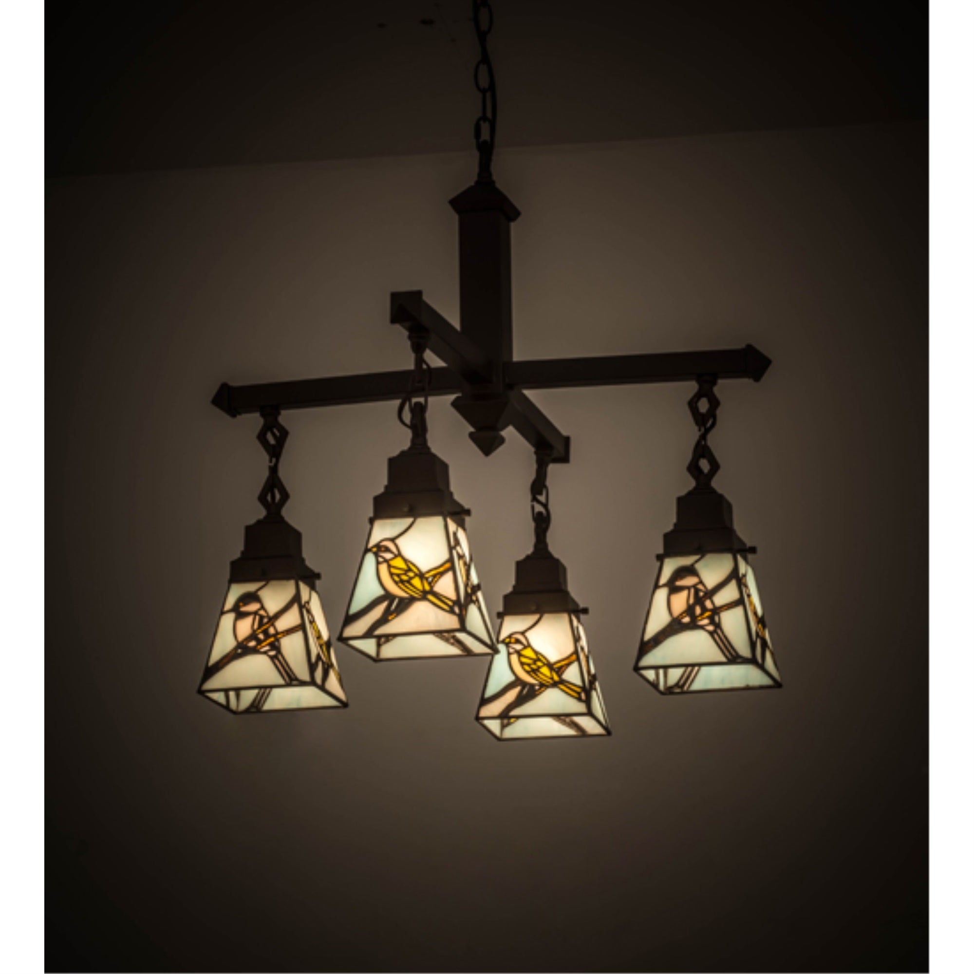 24 inchW Backyard Friends 4 LT Chandelier