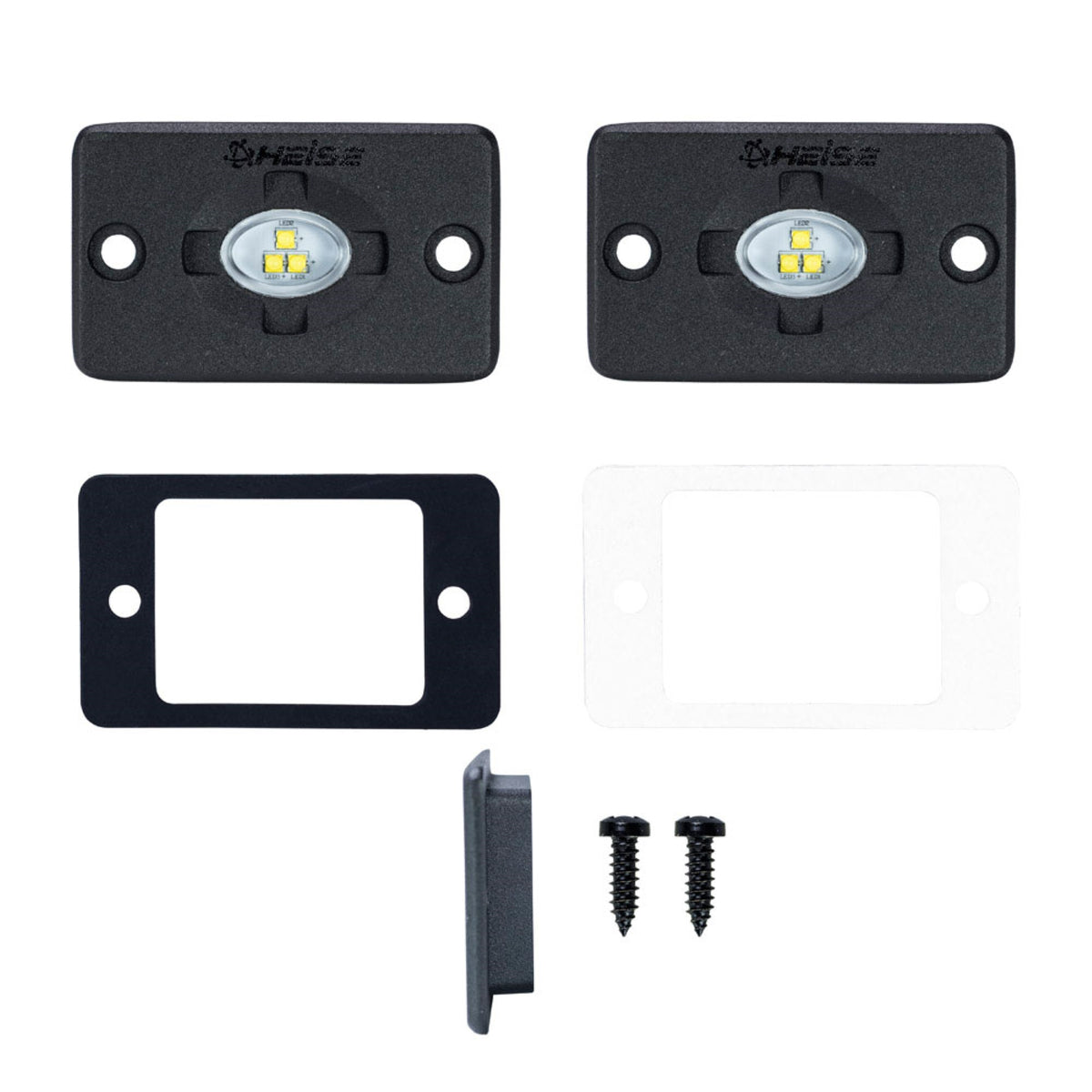 HEISE 1.5 X 3 INCH WHITE FLUSH MOUNT AUXILIARY ACCENT