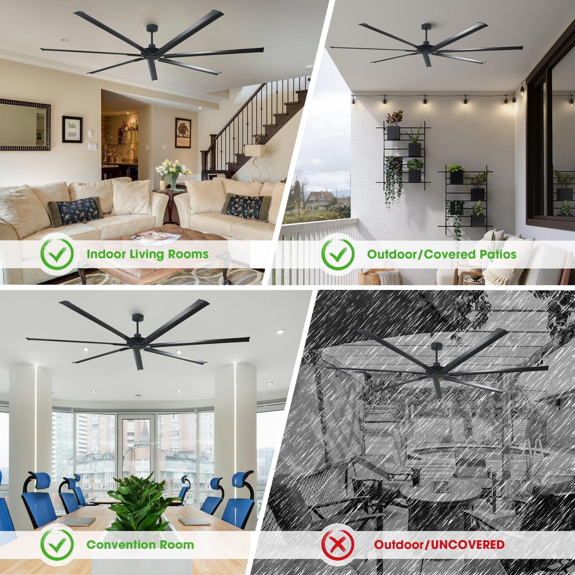 Silent Storm Extra Large Ceiling Fan with Remote Control