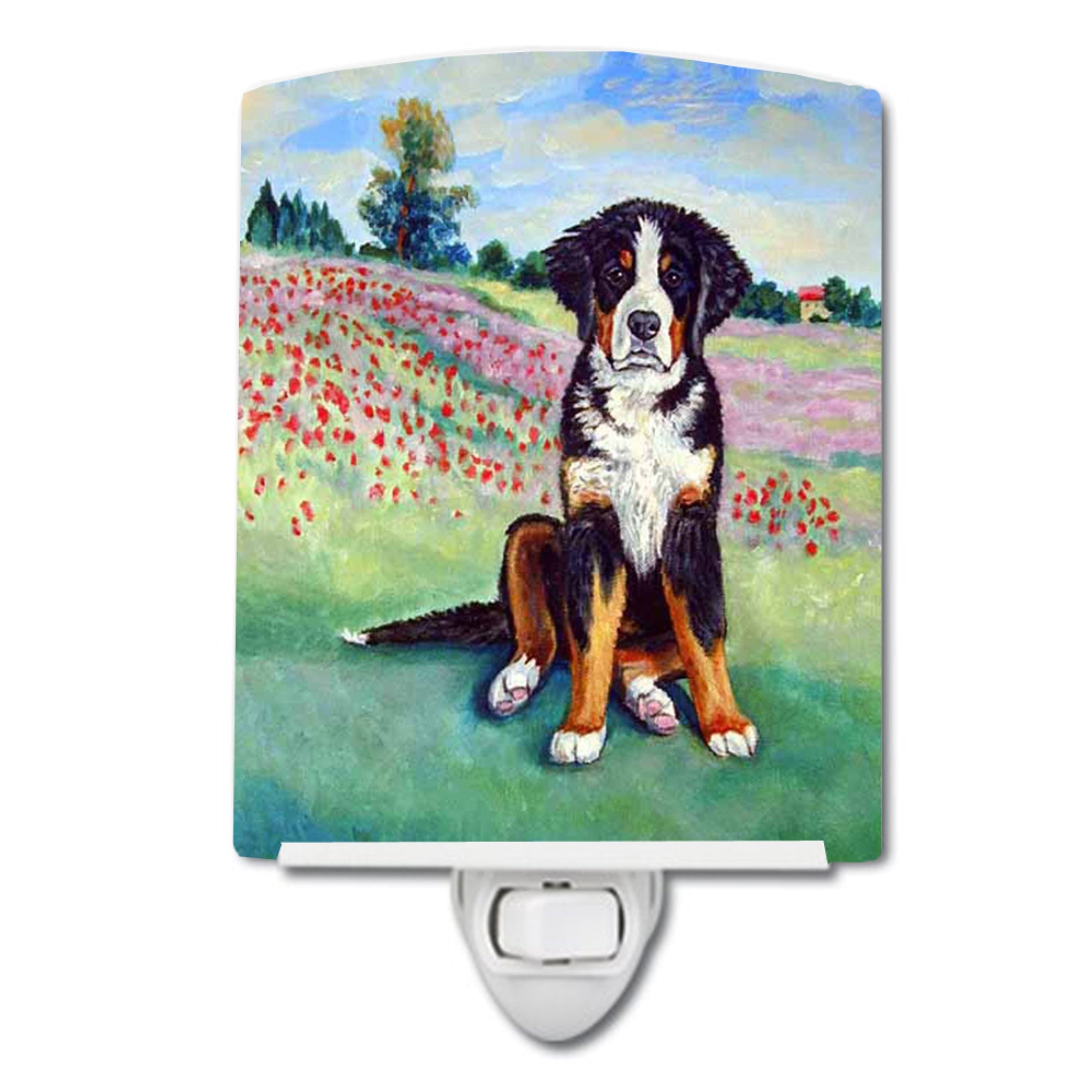  inchCarolines Treasures Bernese Mountain Dog Ceramic Night Light, 6x4, Multicolor inch