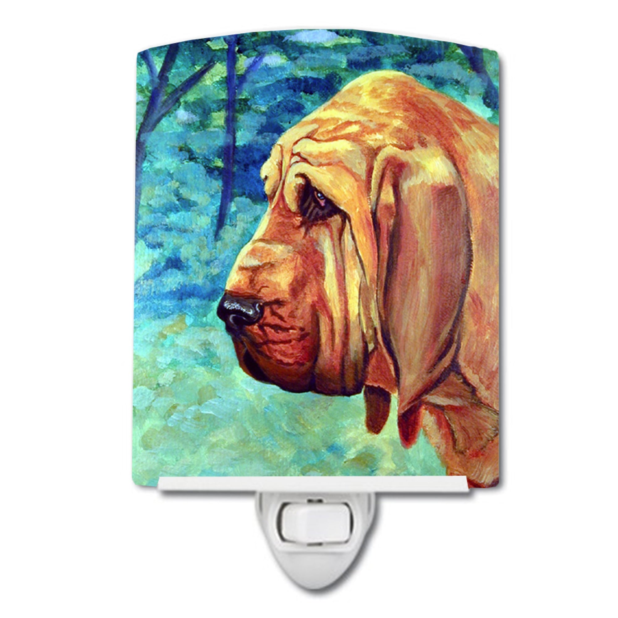  inchCarolines Treasures Bloodhound Ceramic Night Light, 6x4, Multicolor inch