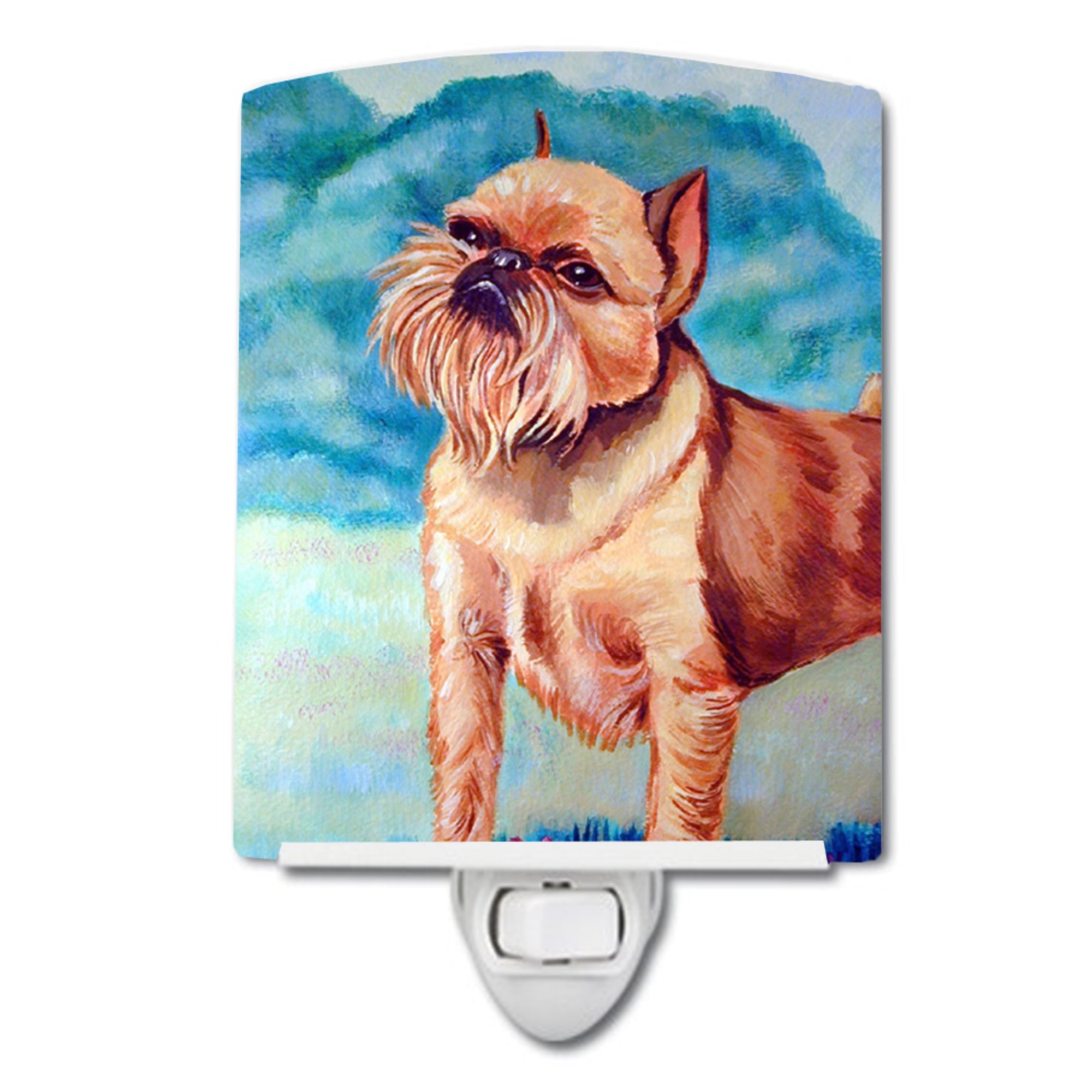  inchCarolines Treasures Brussels Griffon Ceramic Night Light, 6x4, Multicolor inch