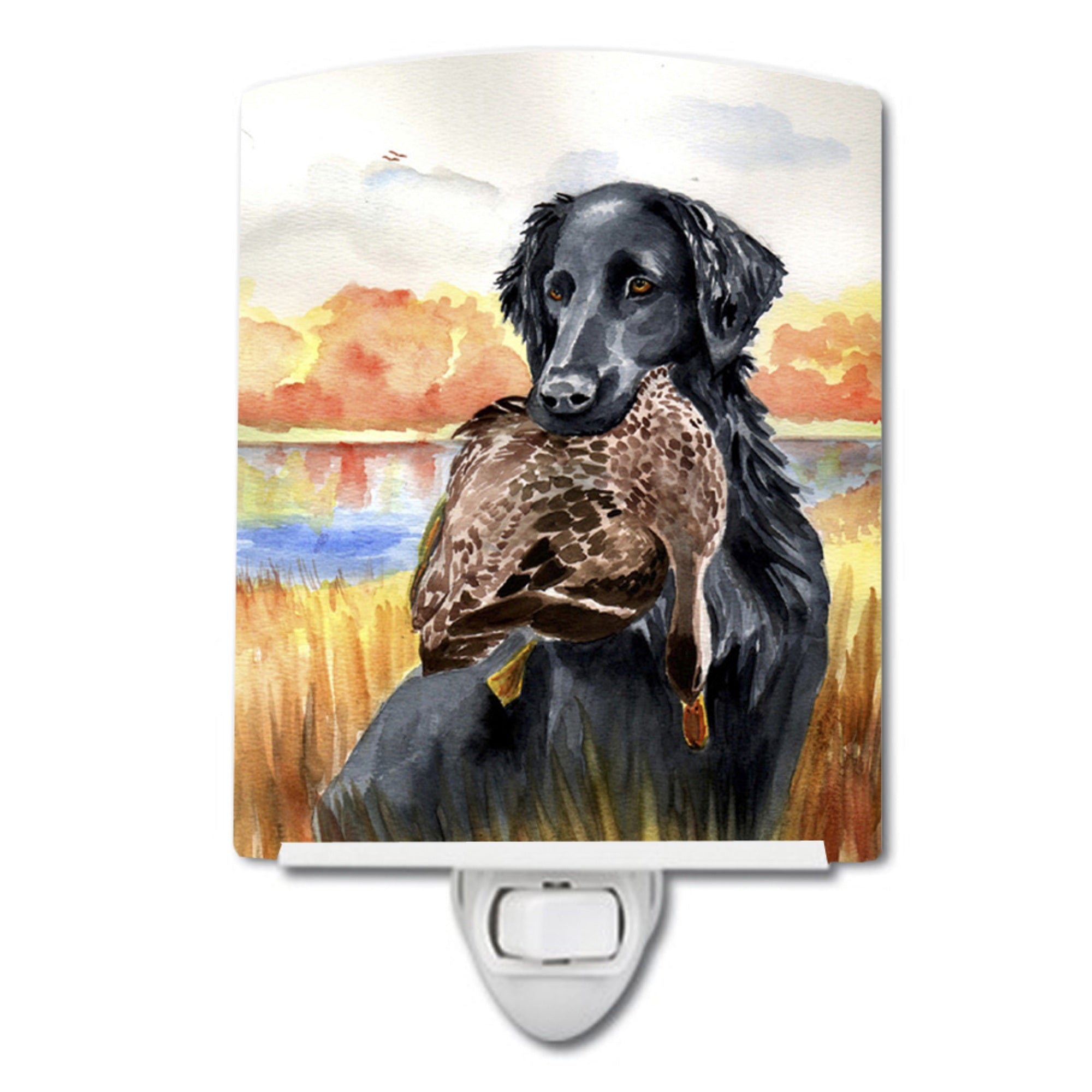 inchCarolines Treasures Flat Coated Retriever Ceramic Night Light, 6x4, Multicolor inch