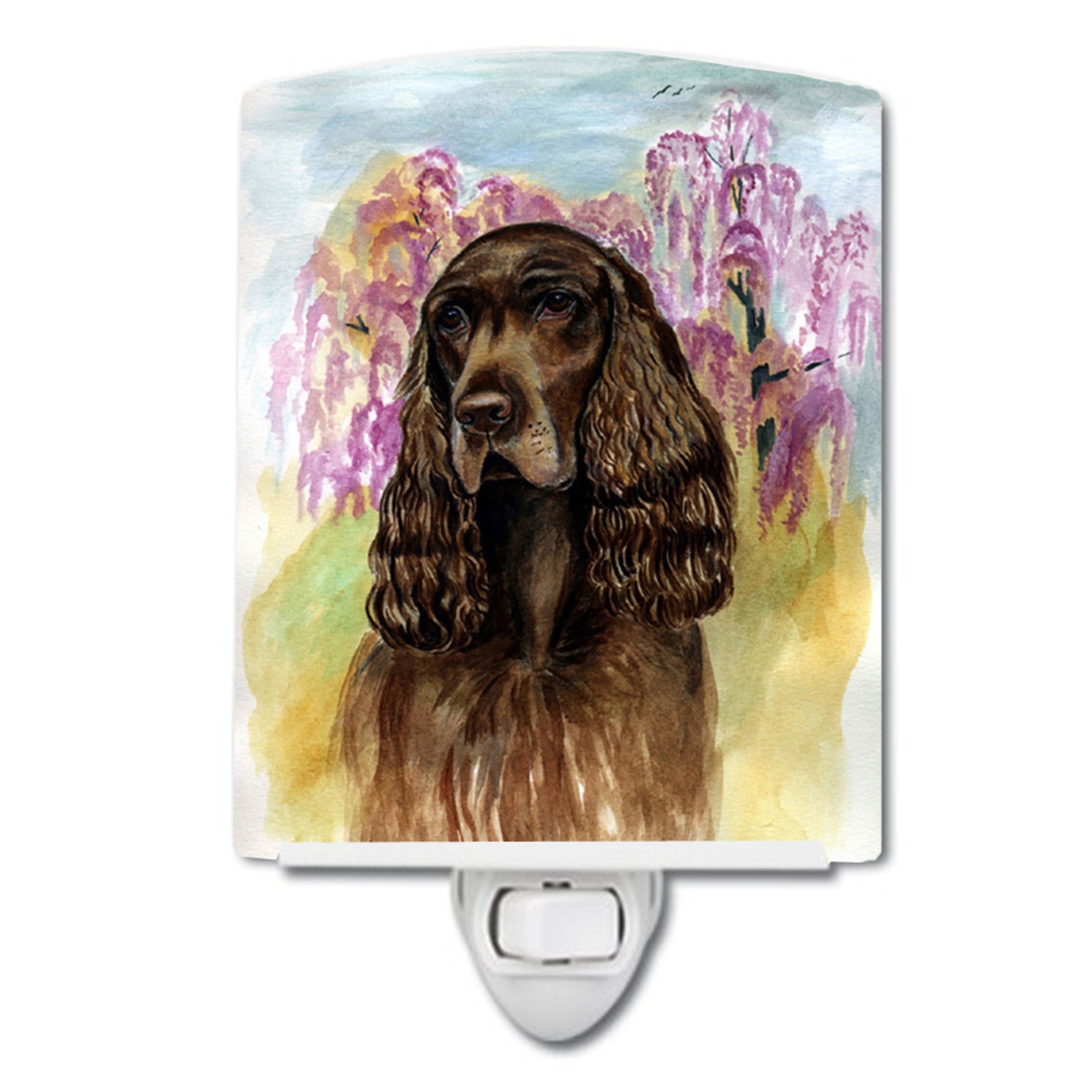  inchCarolines Treasures Field Spaniel Ceramic Night Light, 6x4, Multicolor inch