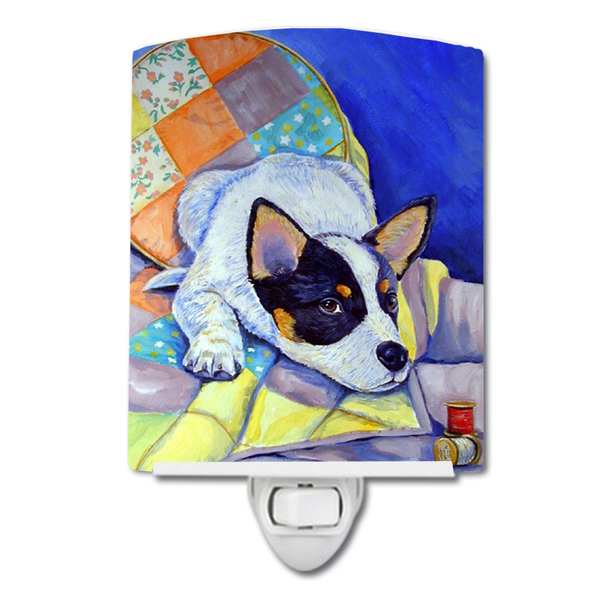  inchCarolines Treasures Australian Cattle Dog Sew Perfect Ceramic Night Light, 6x4, Multicolor inch