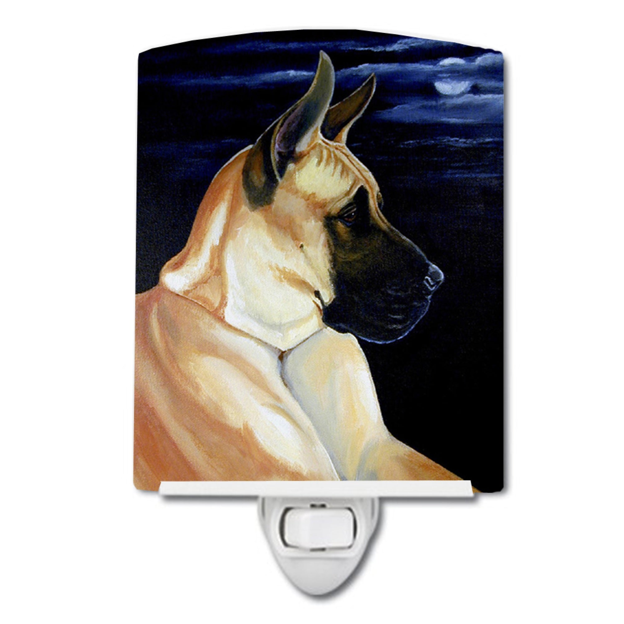  inchCarolines Treasures Fawn Dane in the Moonlight Ceramic Night Light, 6x4, Multicolor inch