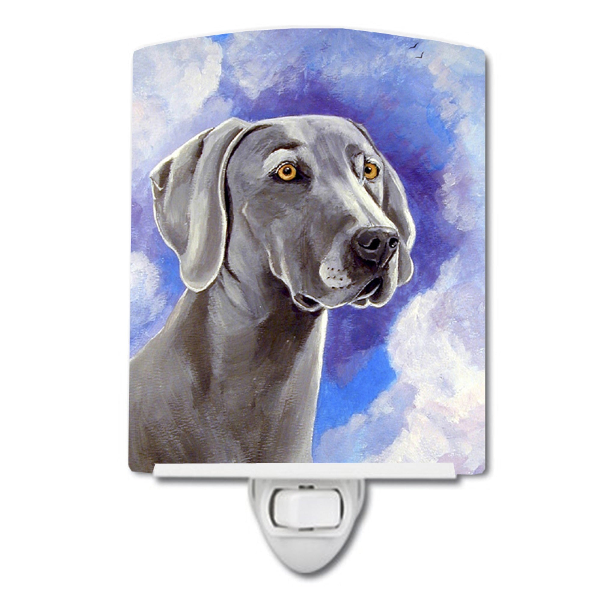  inchCarolines Treasures Weimaraner Azure Skies Ceramic Night Light, 6x4, Multicolor inch