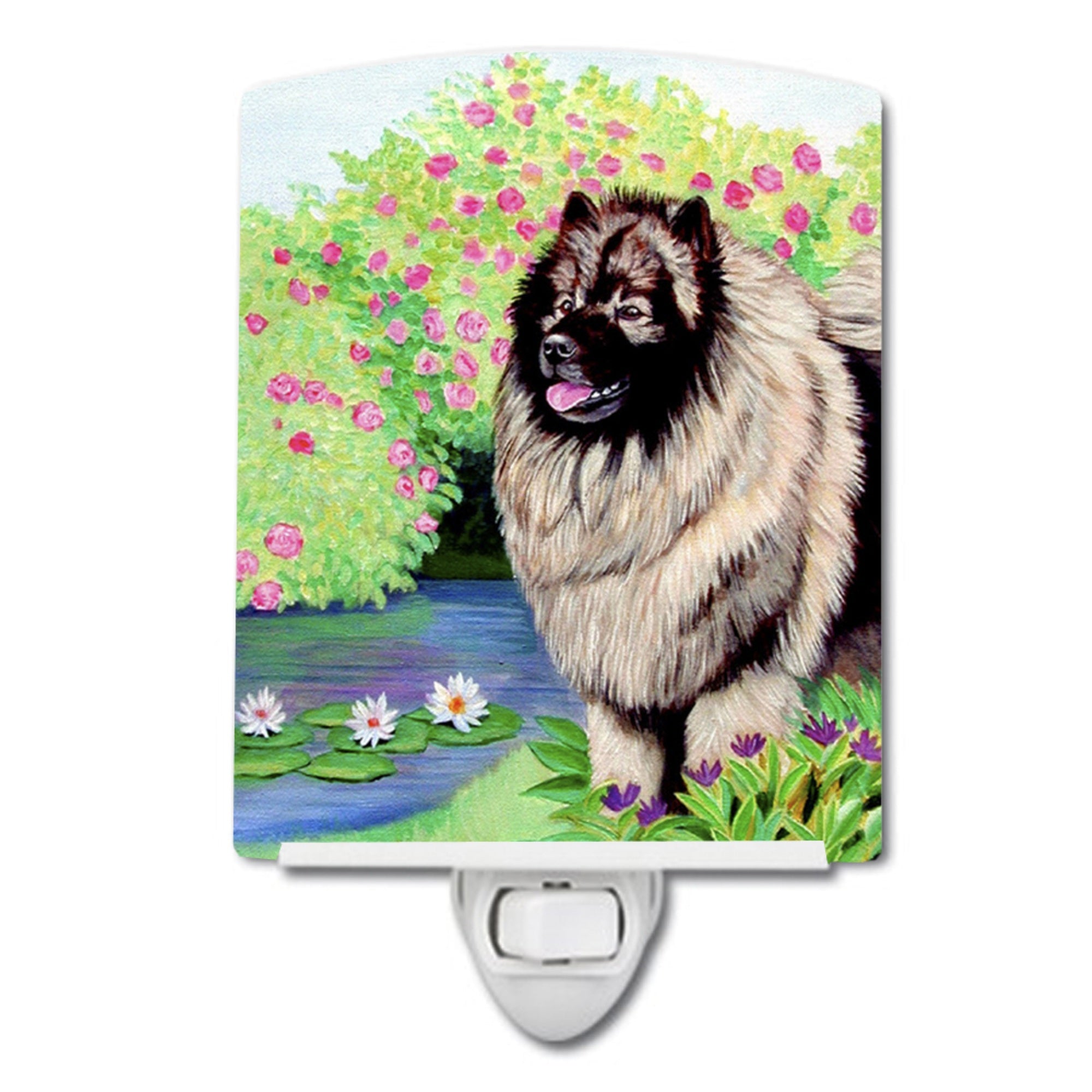  inchCarolines Treasures Keeshond Ceramic Night Light, 6x4, Multicolor inch
