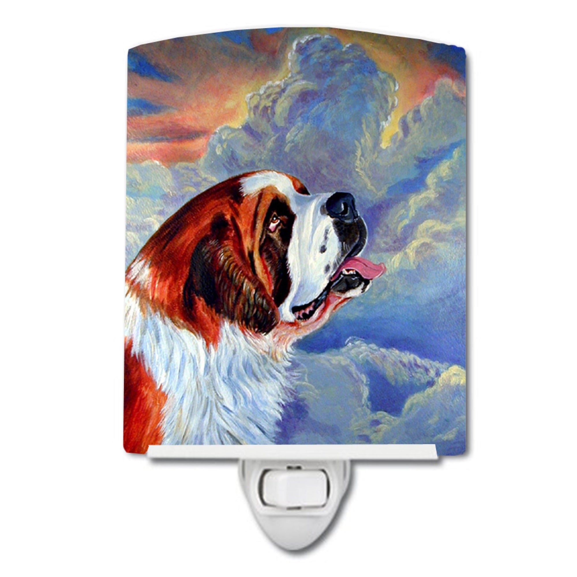  inchCarolines Treasures Saint Bernard Loyalty Ceramic Night Light, 6x4, Multicolor inch