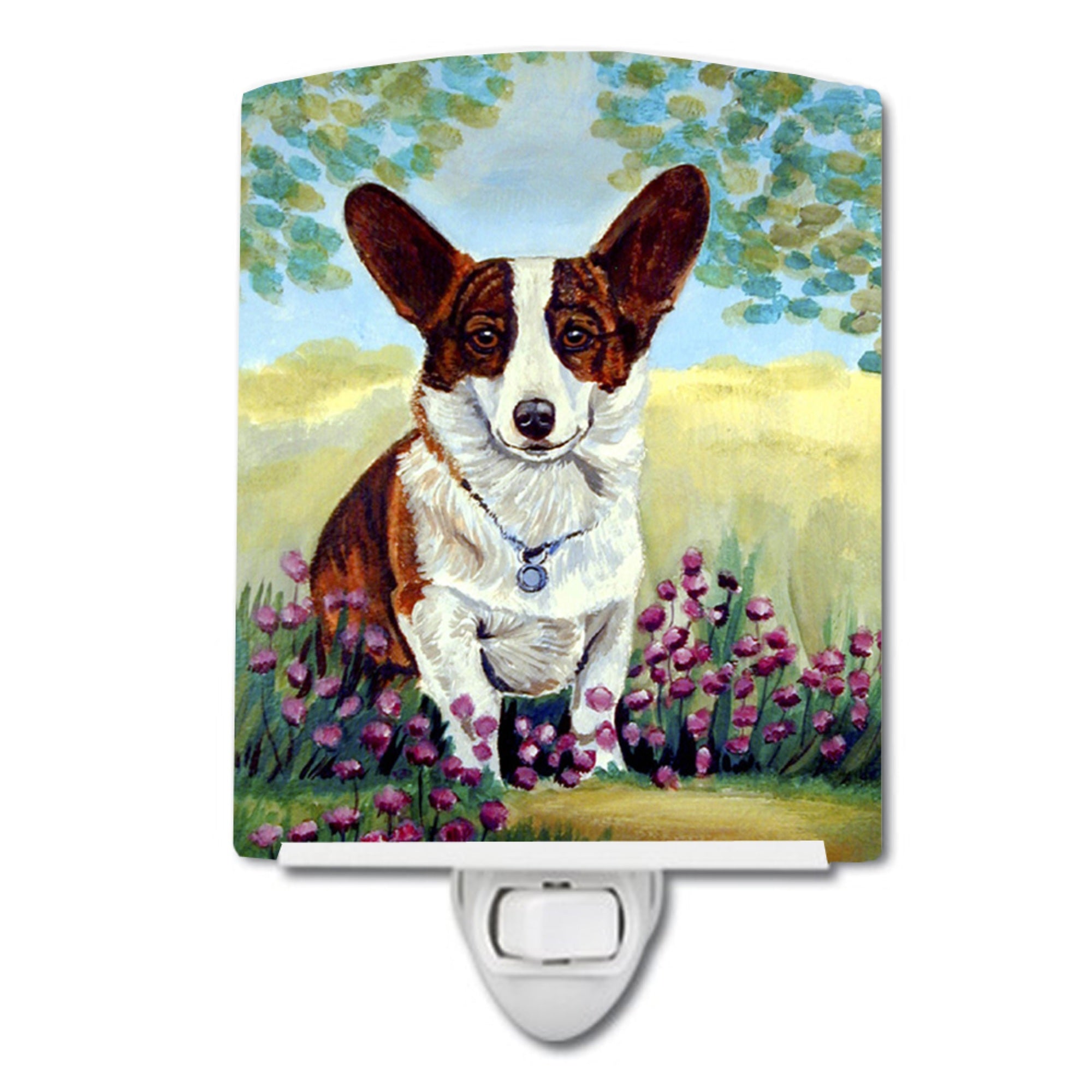  inchCarolines Treasures Cardigan Corgi Ceramic Night Light, 6x4, Multicolor inch