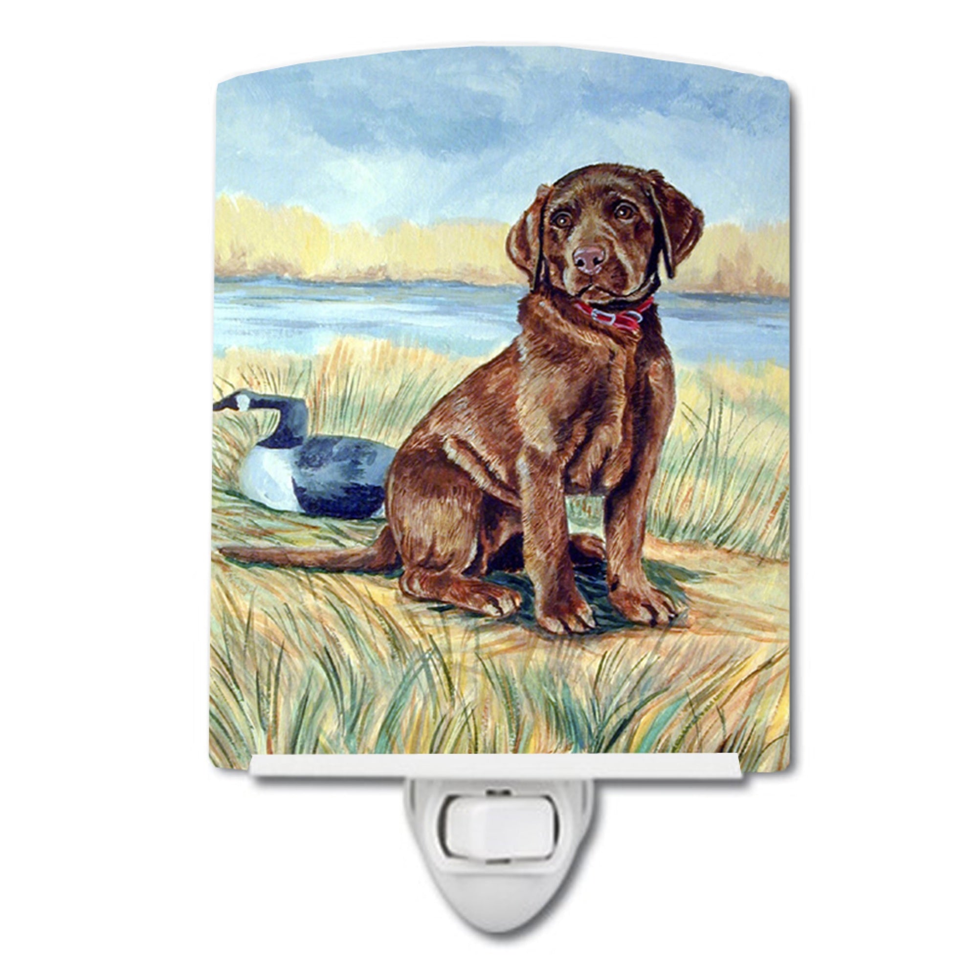  inchCarolines Treasures Chocolate Labrador Puppy Ceramic Night Light, 6x4, Multicolor inch