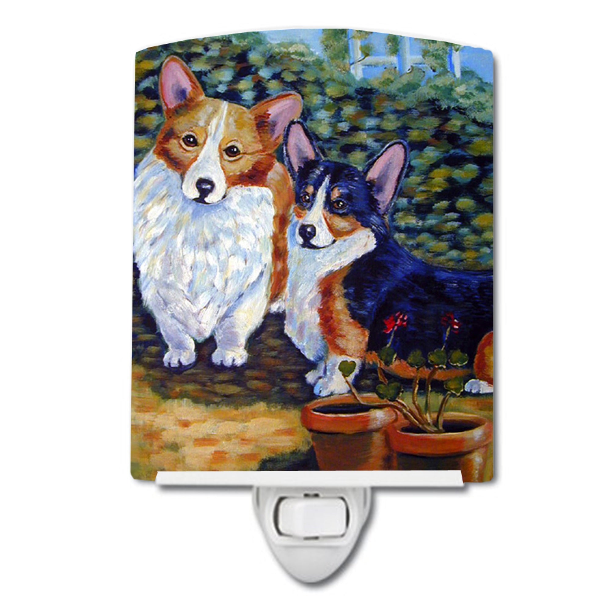  inchCarolines Treasures Cardigan and Pembroke Corgi Ceramic Night Light, 6x4, Multicolor inch