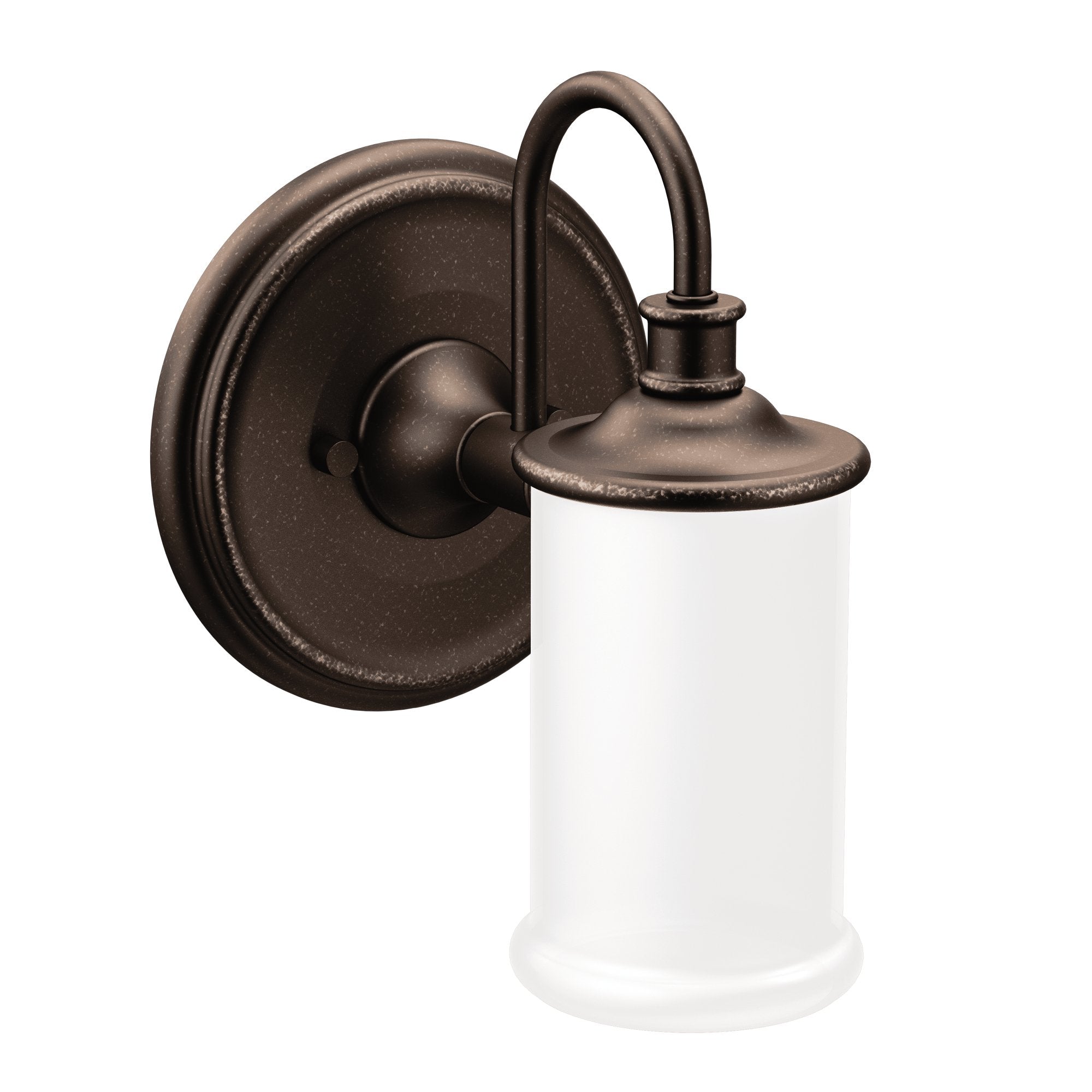 Moen YB6461ORB Belfield 1-Light Dual-Mount Bath Bathroom Vanity Fixture with Frosted Glass, Oil Rubbed Bronze