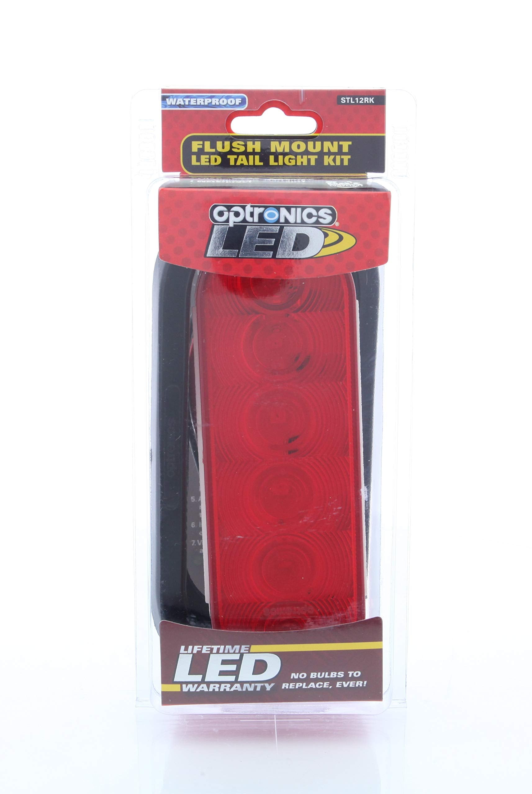 Optronics Stl12Rk Red Lens 6&quot; Oval Sealed Led Tail Light Kit