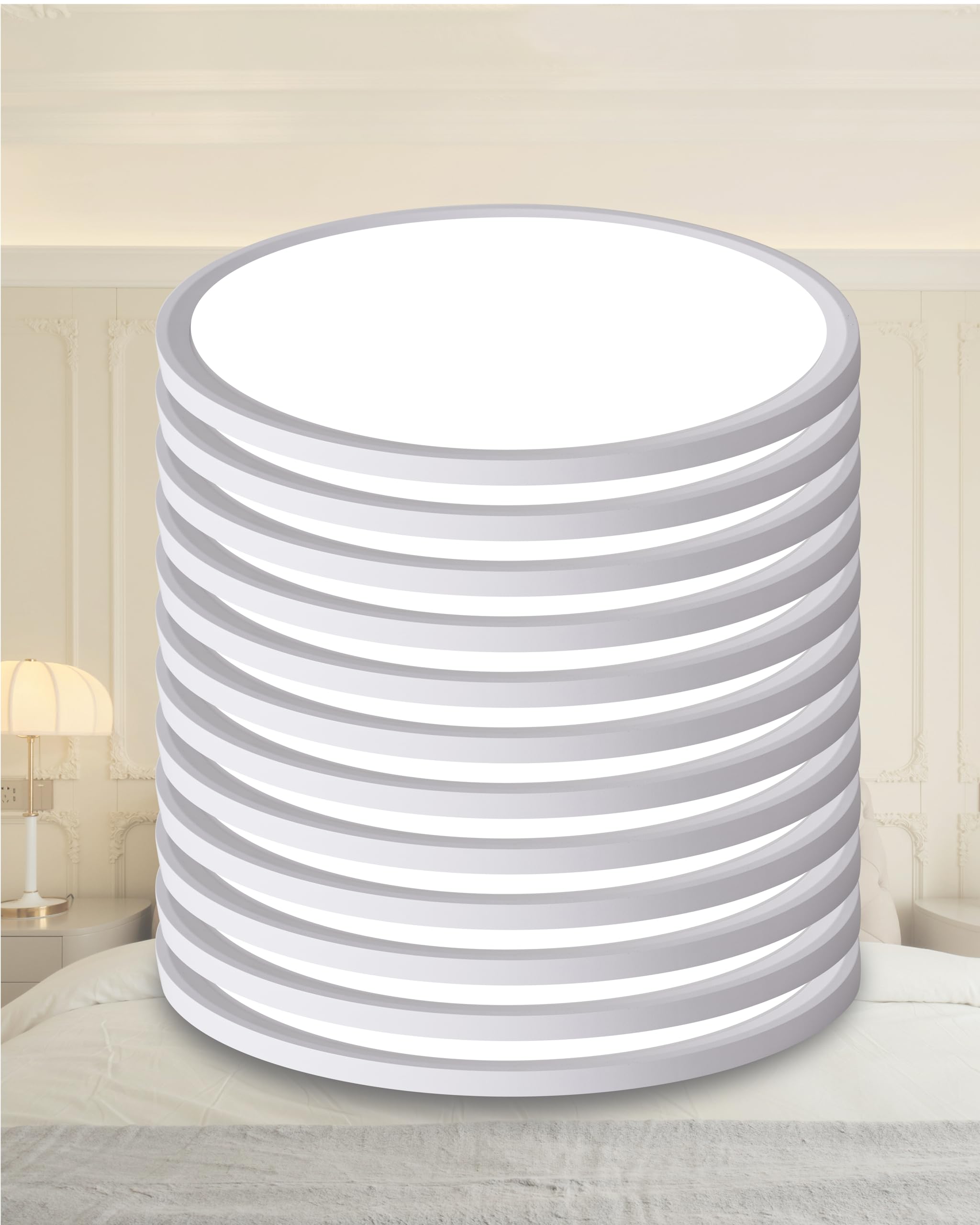 Led Flush Mount Ceiling Light,Round 12 Inch 24w 2520lm 3000k,4000k,6000k CCT Selectable,Flat Panel Super Slim Led Ceiling Light 