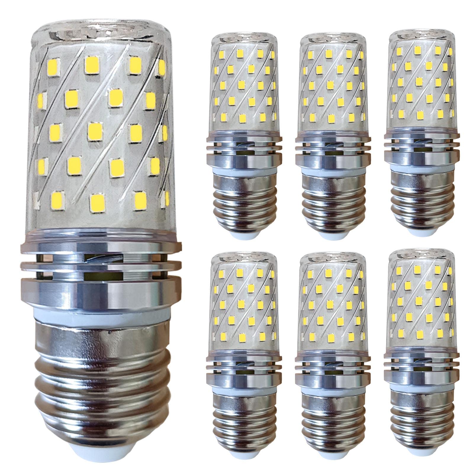 LIENNGKE 6 Pack E26 6000K LED Light Bulbs 60w Halogen Equivalent Daylight White Dimmable 6w 600Lm AC 110V 120V 130V Medium Screw