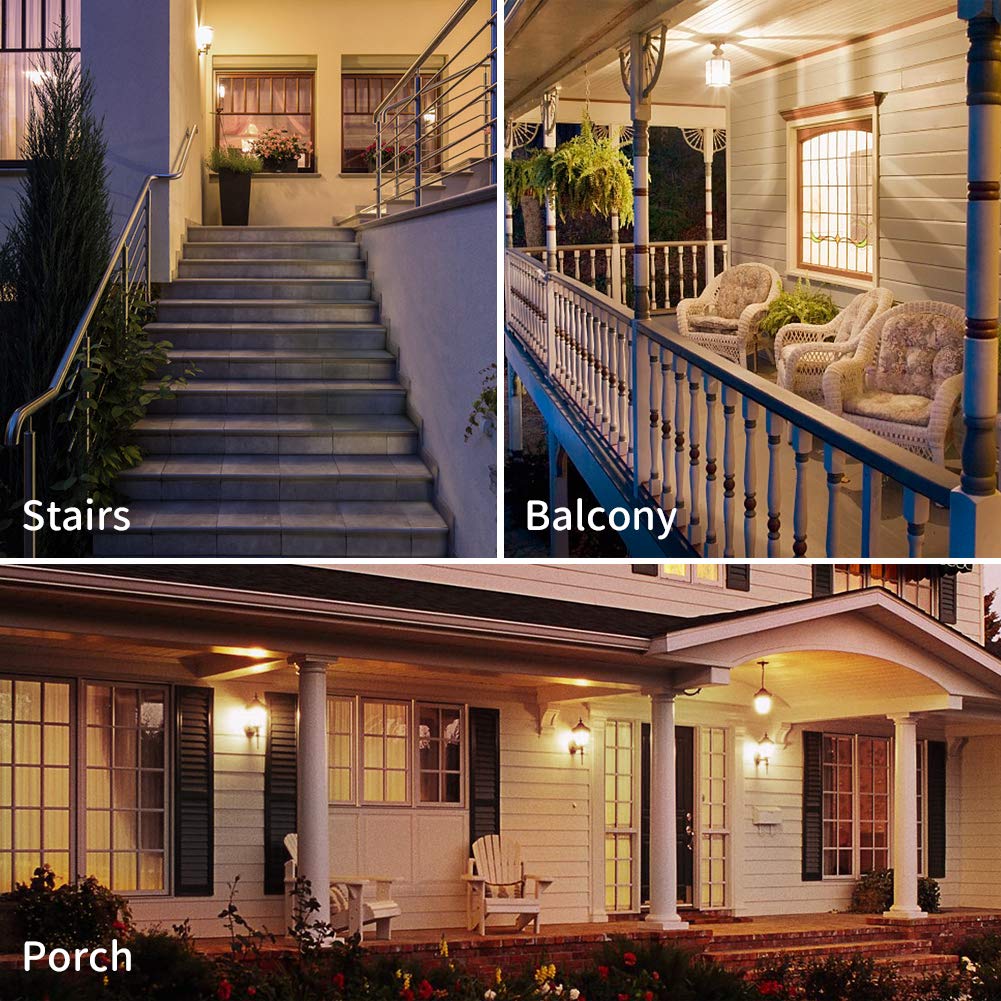 Emotionlite Warm White Led Light Bulbs, Dusk To Dawn, 60W Equivalent, 3 Pack, E26 Base