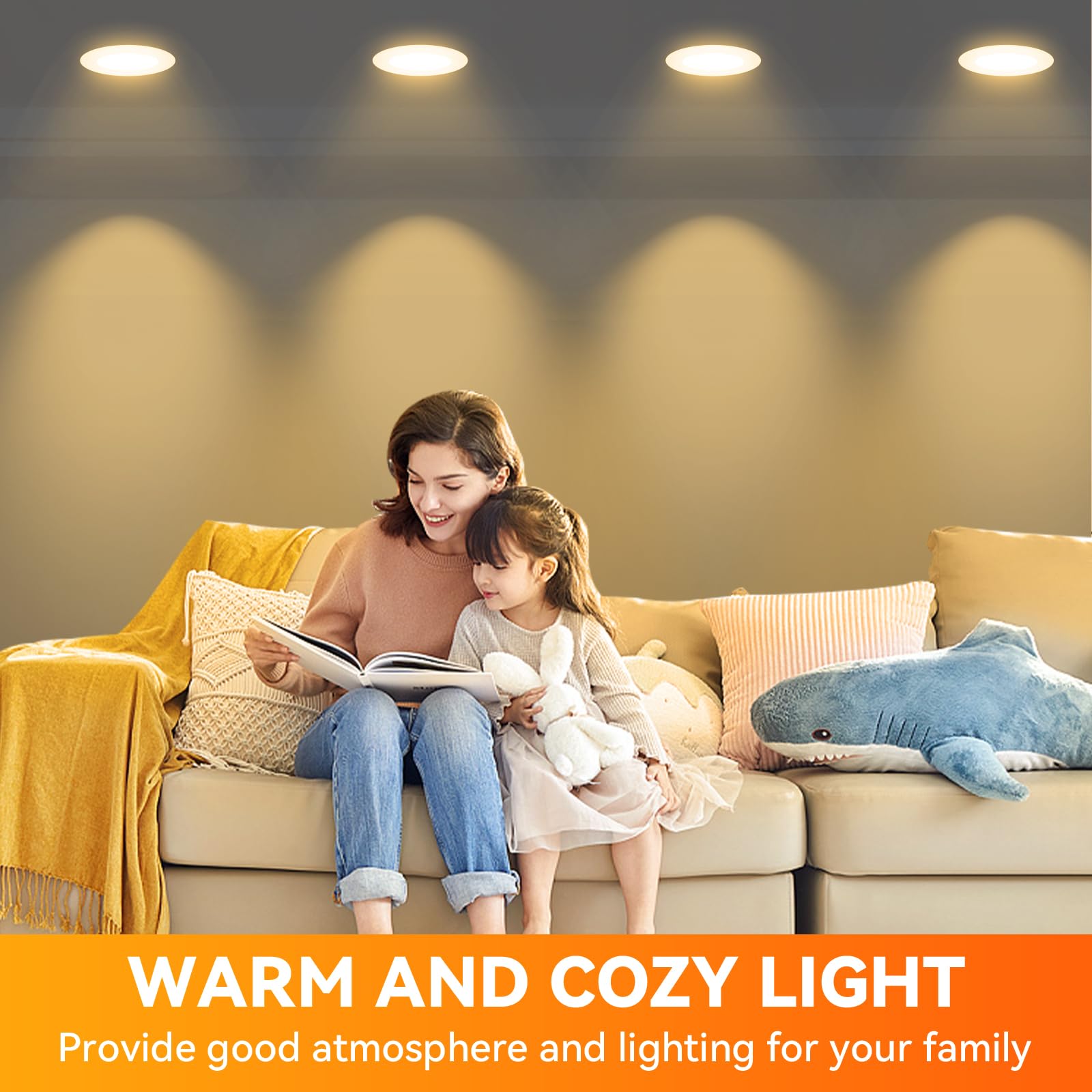 Tjoy 24 Pack Br30 Led Bulb 65W Equivalent, Dimmable Flood Light Bulbs Indoor, E26 Base, 2700K Warm White, 9W, 800 Lm, Recessed Lighting Bulbs For Ceiling, Recessed Can, Living Room And Kitchen