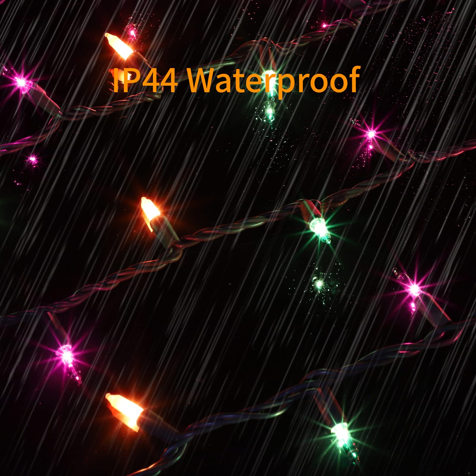 Glownova Brown Wire, Multicolor Incandescent Bulb 300 Mini String Lights For Indoor Halloween Tree Home Party Festival Decoration