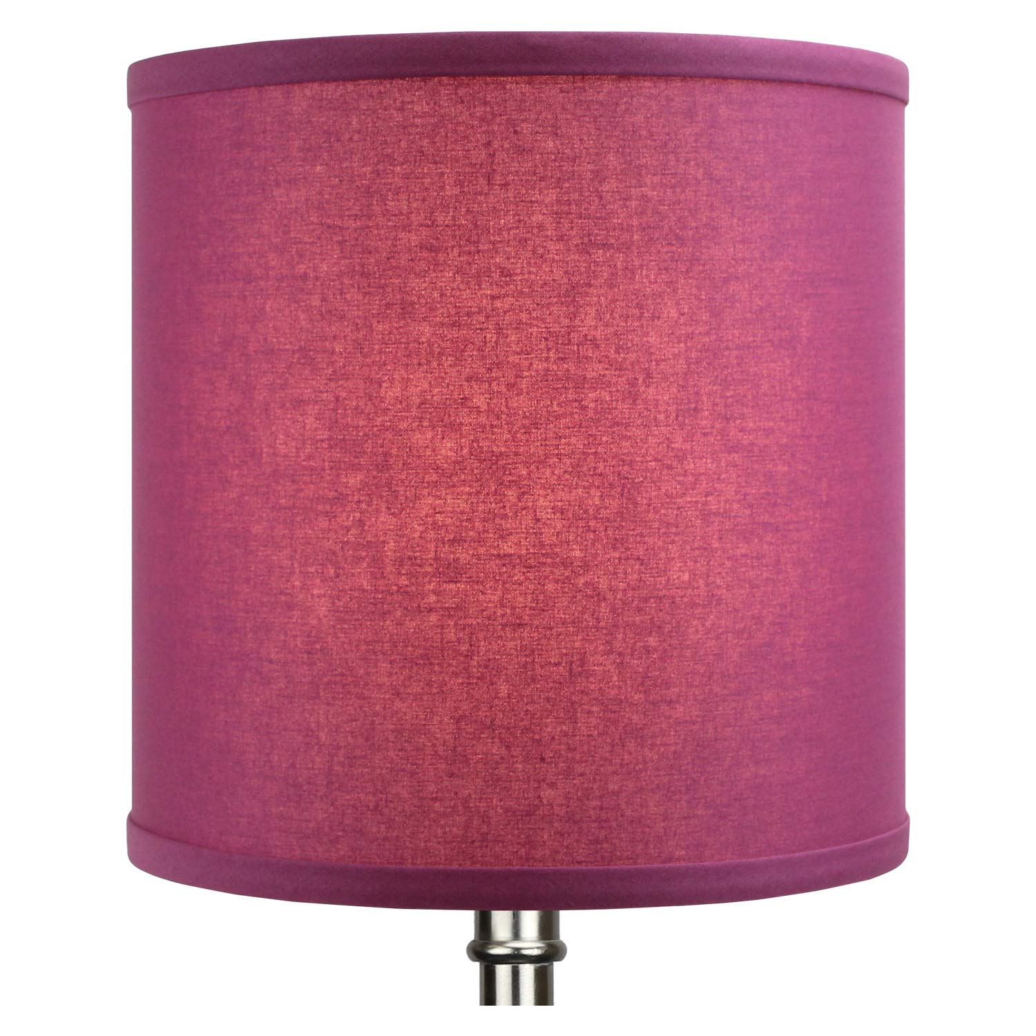 Fenchelshades.Com 10'' Top Diameter X 10'' Bottom Diameter 10'' Height Fabric Drum Lampshade Spider Attachment (Linen Plum)