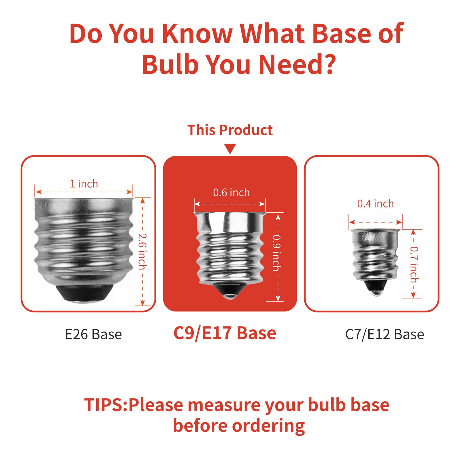 Meconard C9 Led Replacement Christmas Light Bulbs, C9 Shatterproof Led Bulbs For Christmas Indoor Outdoor String Lights, E17 Intermediate Base, Commercial Grade Holiday Bulbs, Red, 50 Pack
