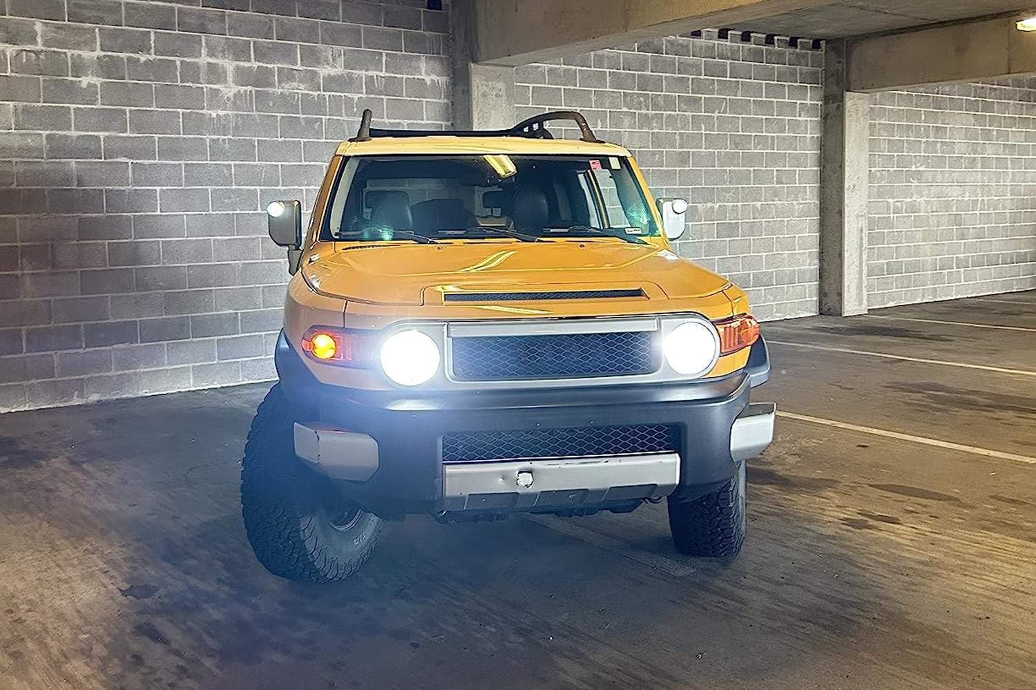 iJDMTOY LED Side Mirror Replacement Bulbs, High Power 4-SMD, Compatible with 2007-2014 Toyota FJ Cruiser, White, Glass