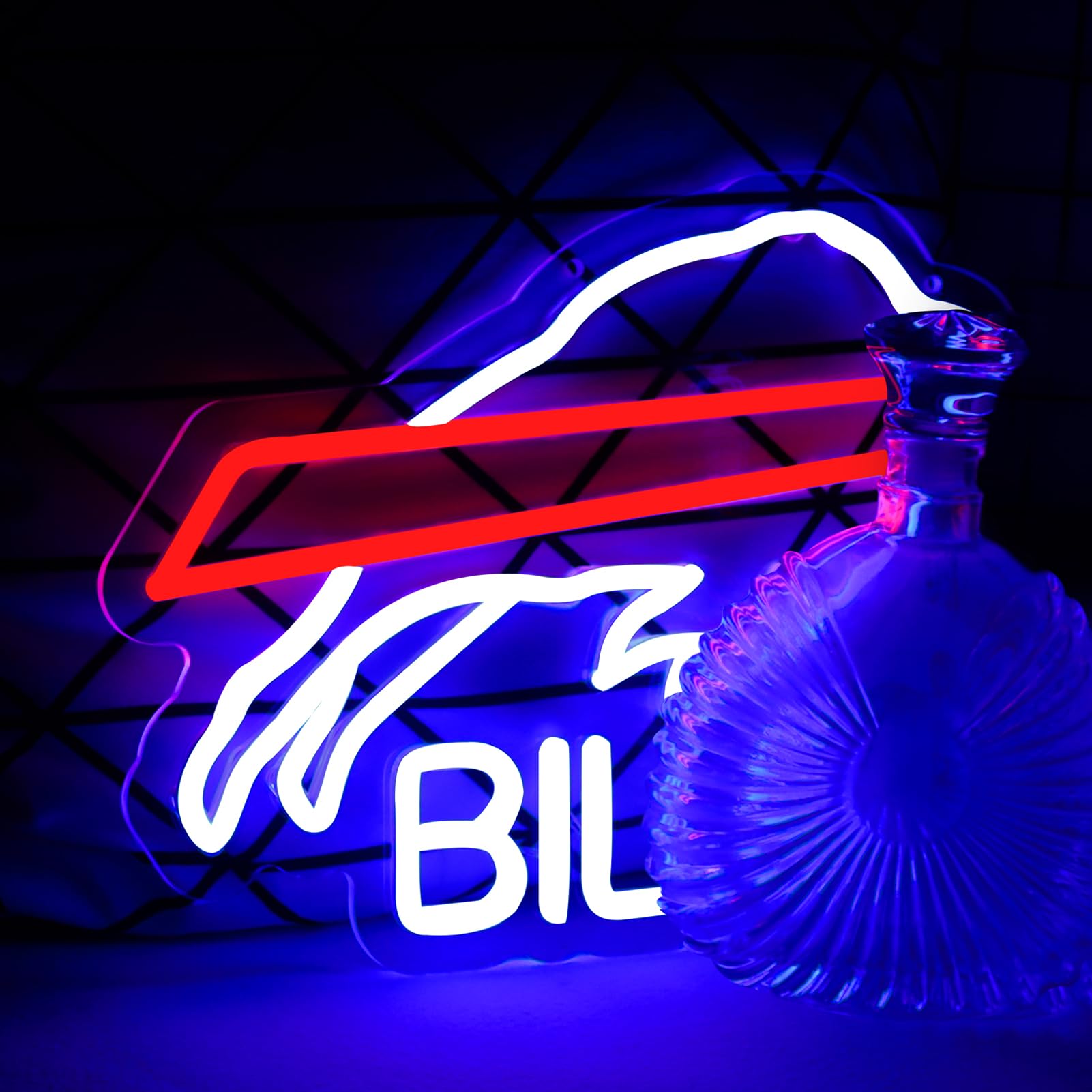 Pugna Football Team Neon Sign for Wall LED Bedroom Man Cave Club Bar Hanging Decor Gift for Fans Teens