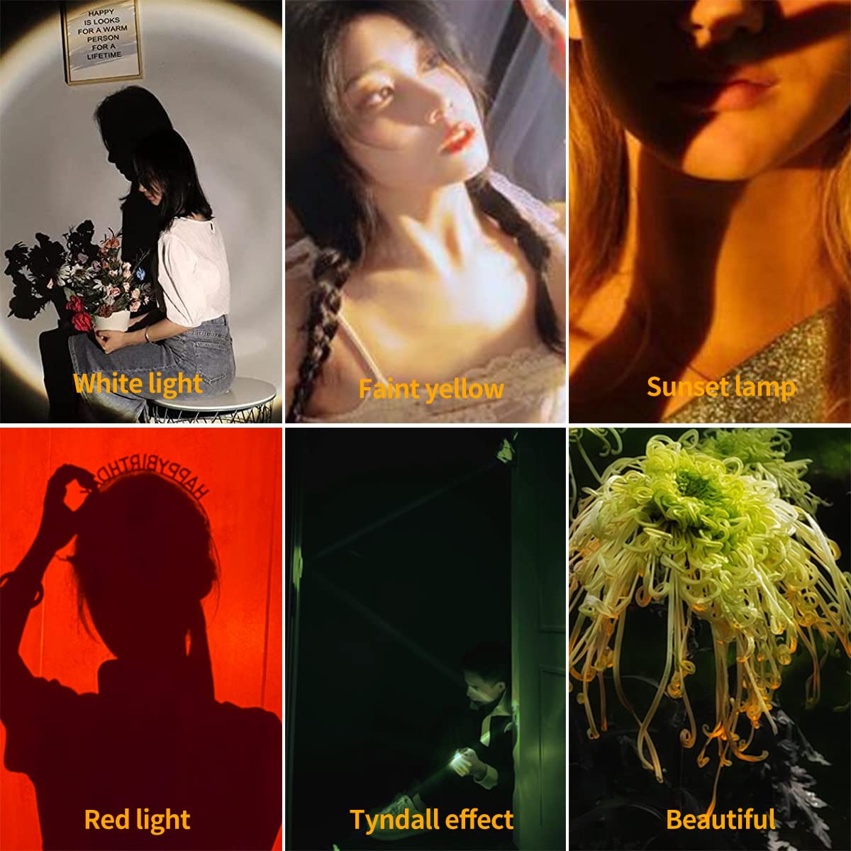 Yzyoe Red Light Tactical Flashlight Rechargeable,1800K Warm Light For Eye Care, Photography Fill Light, 4 In 1 White Light And Y